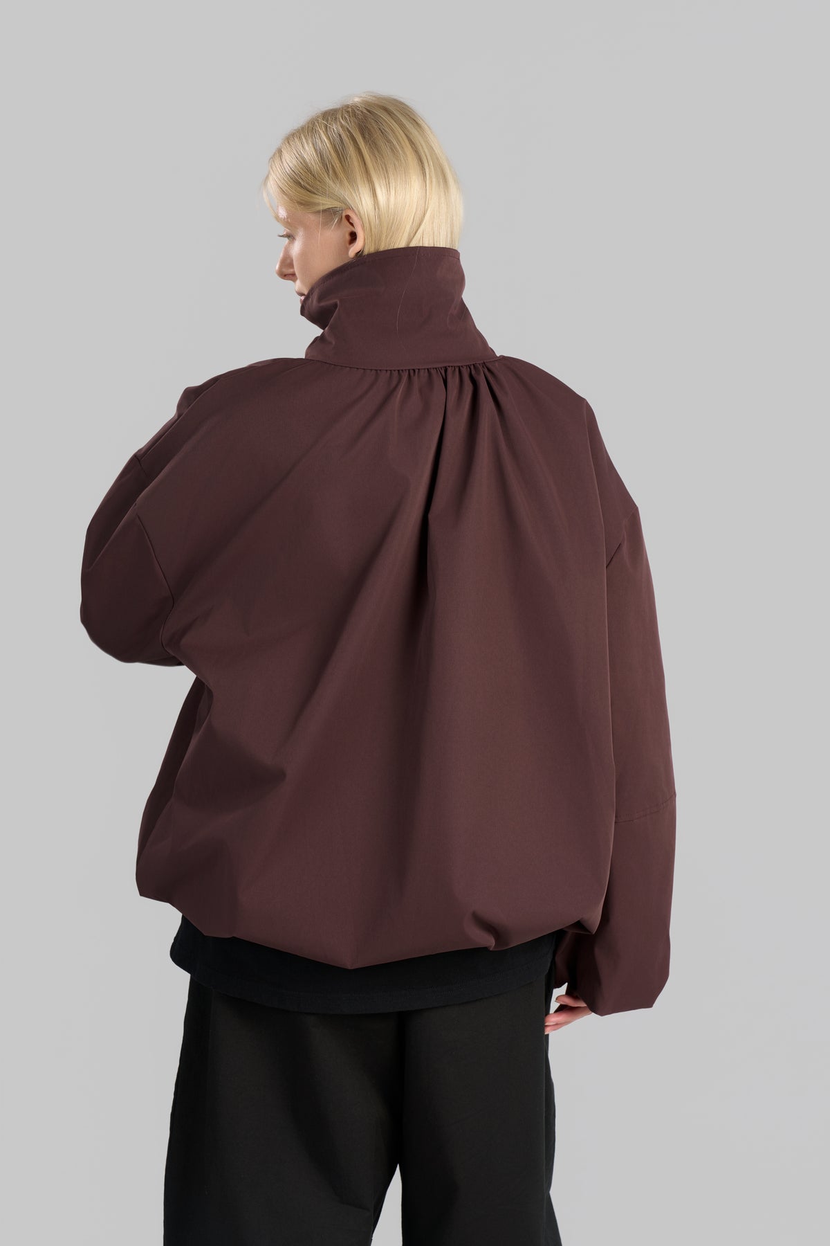 VESTE BOMBERS OVERSIZE [BORDEAUX]
