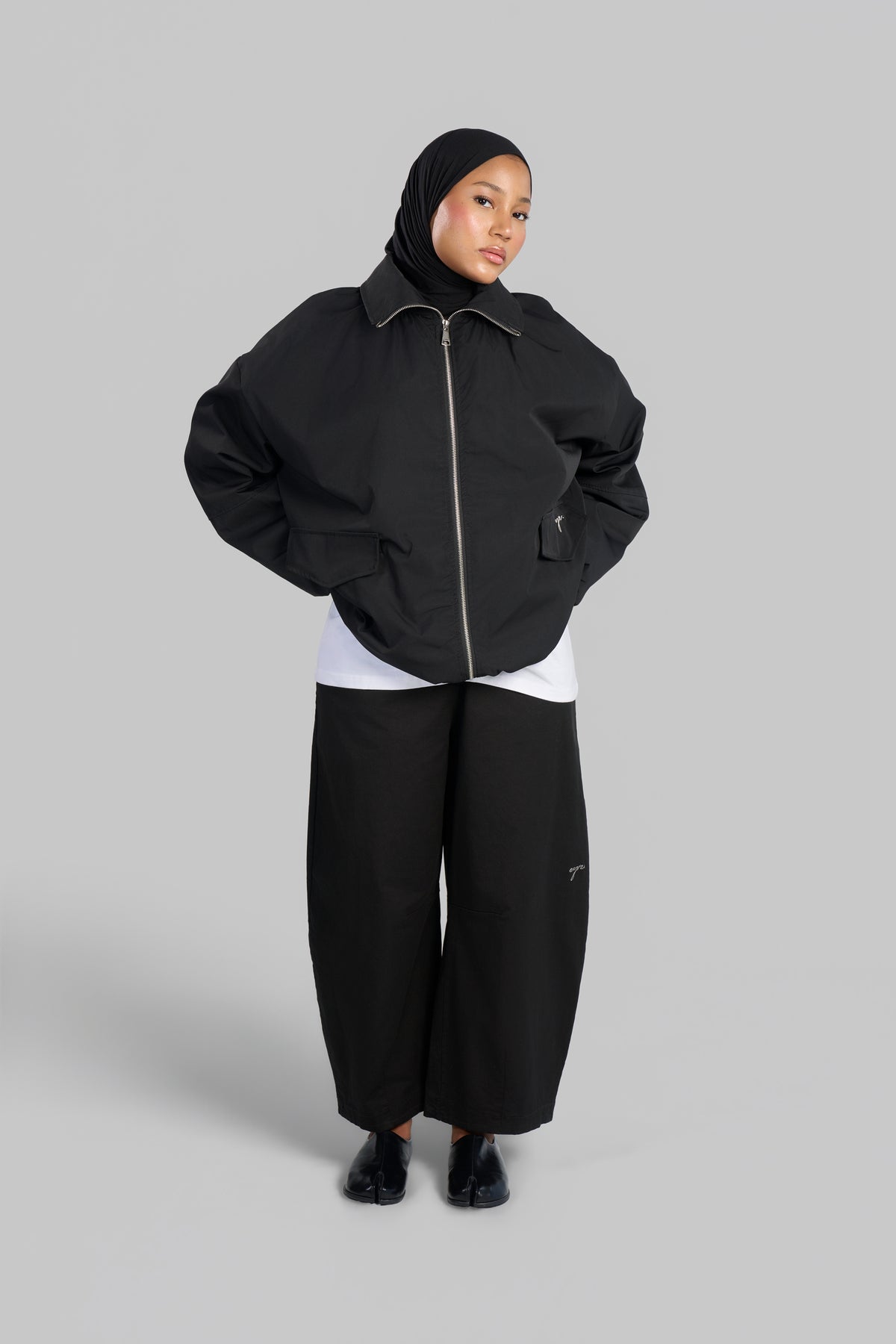 VESTE BOMBERS OVERSIZE [NOIR]