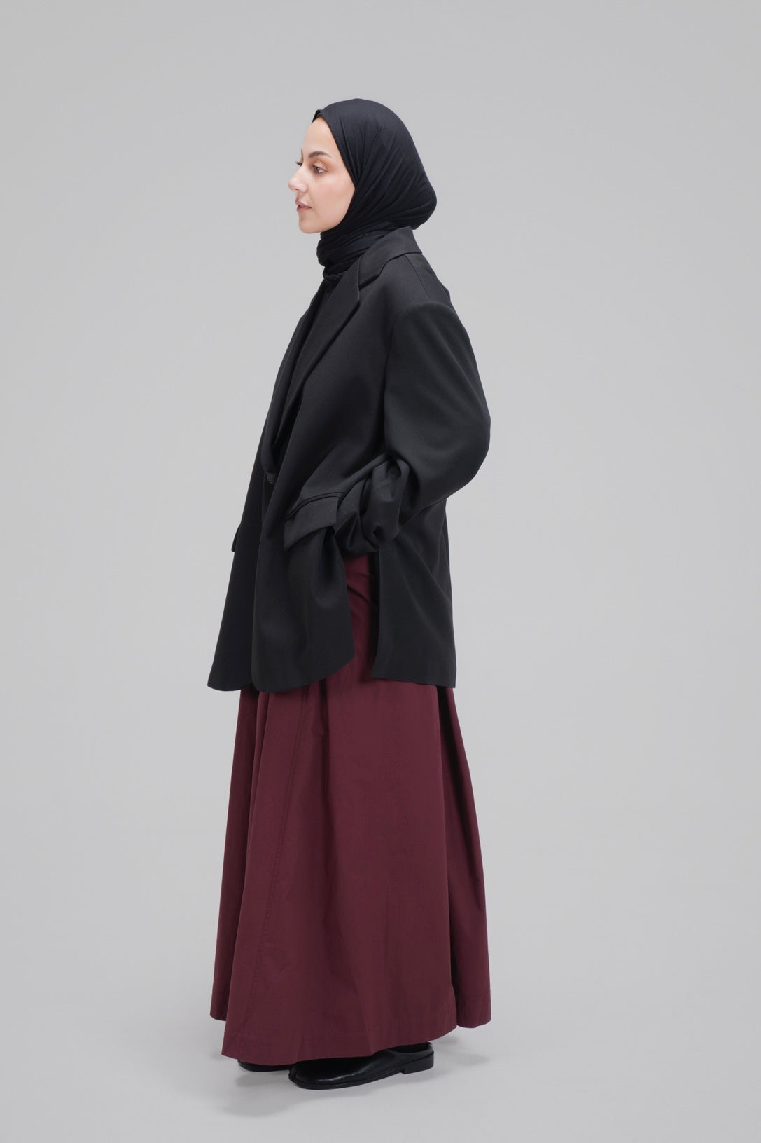 JUPE TRAPÈZE [BORDEAUX]