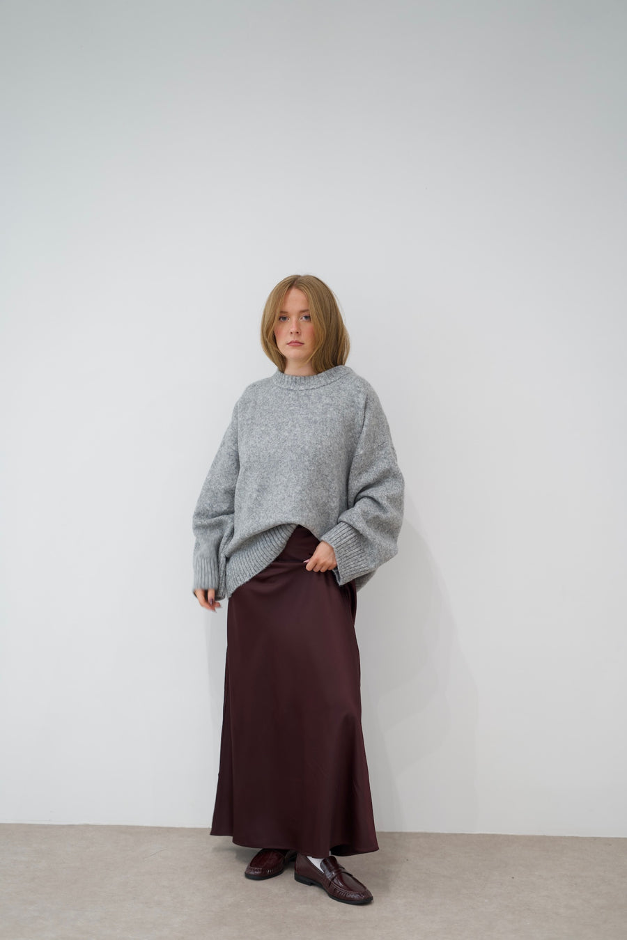 Jupe Satin [Bordeaux]