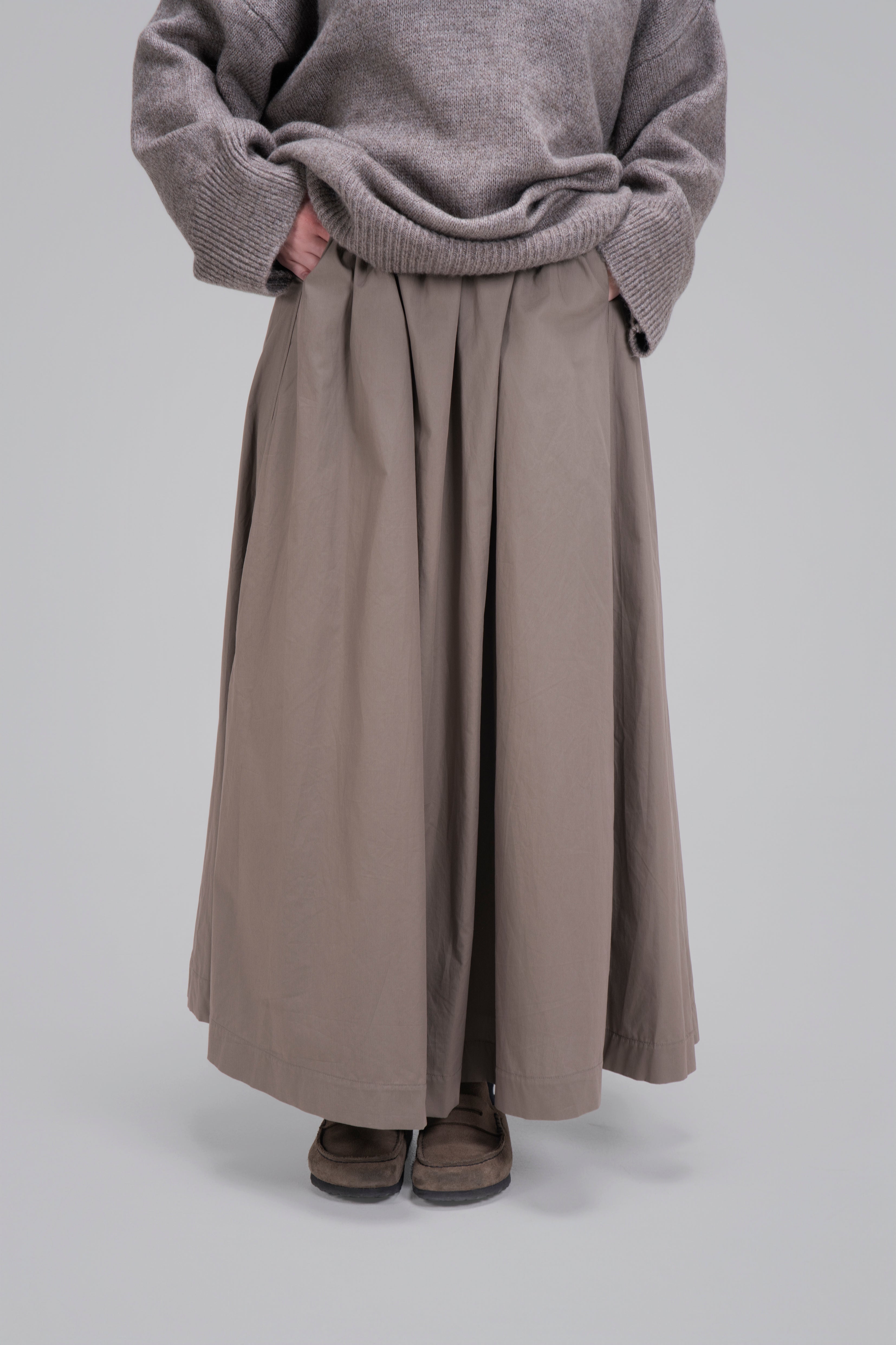 JUPE TRAPÈZE [TAUPE].