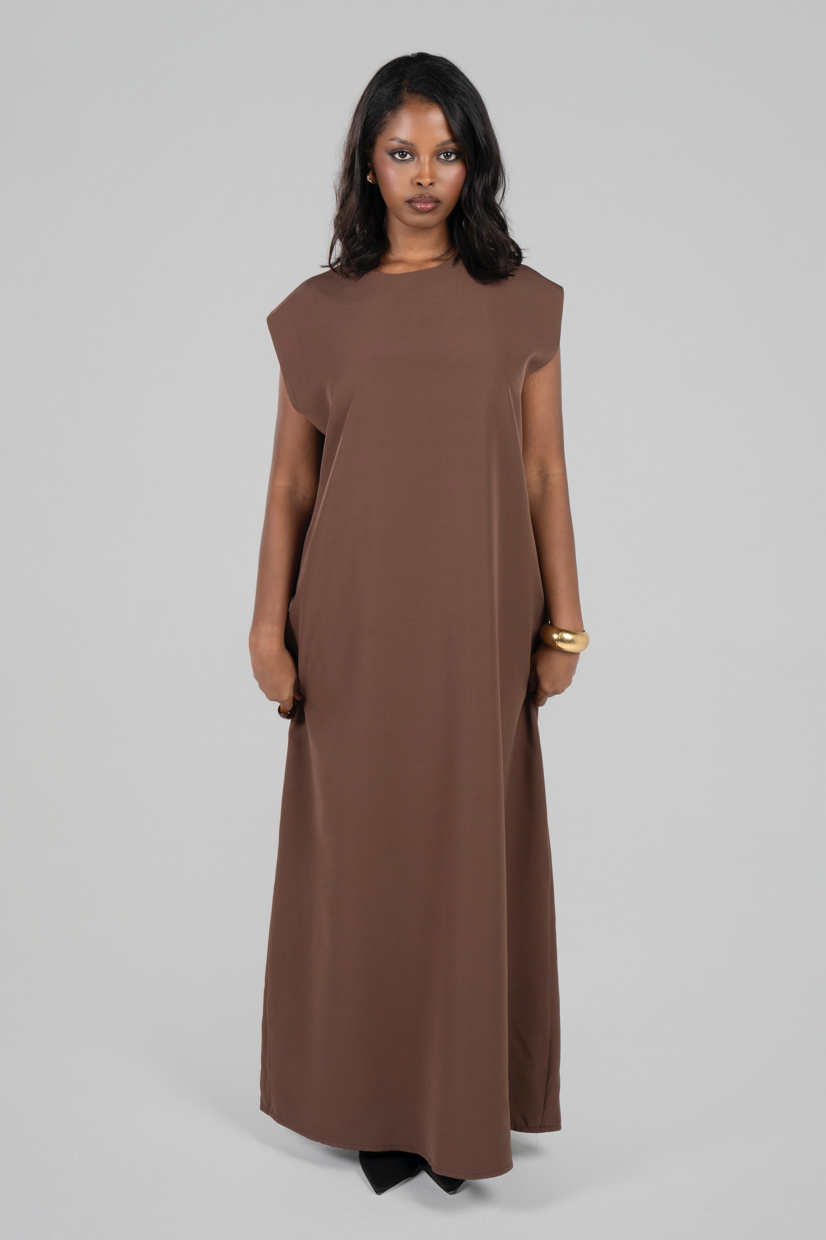 SOUS ROBE VEILED [Marron]