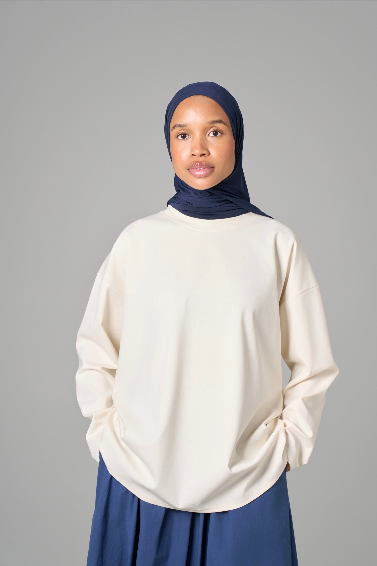T-SHIRT MANCHES LONGUES  ESSENTIAL [Cream]