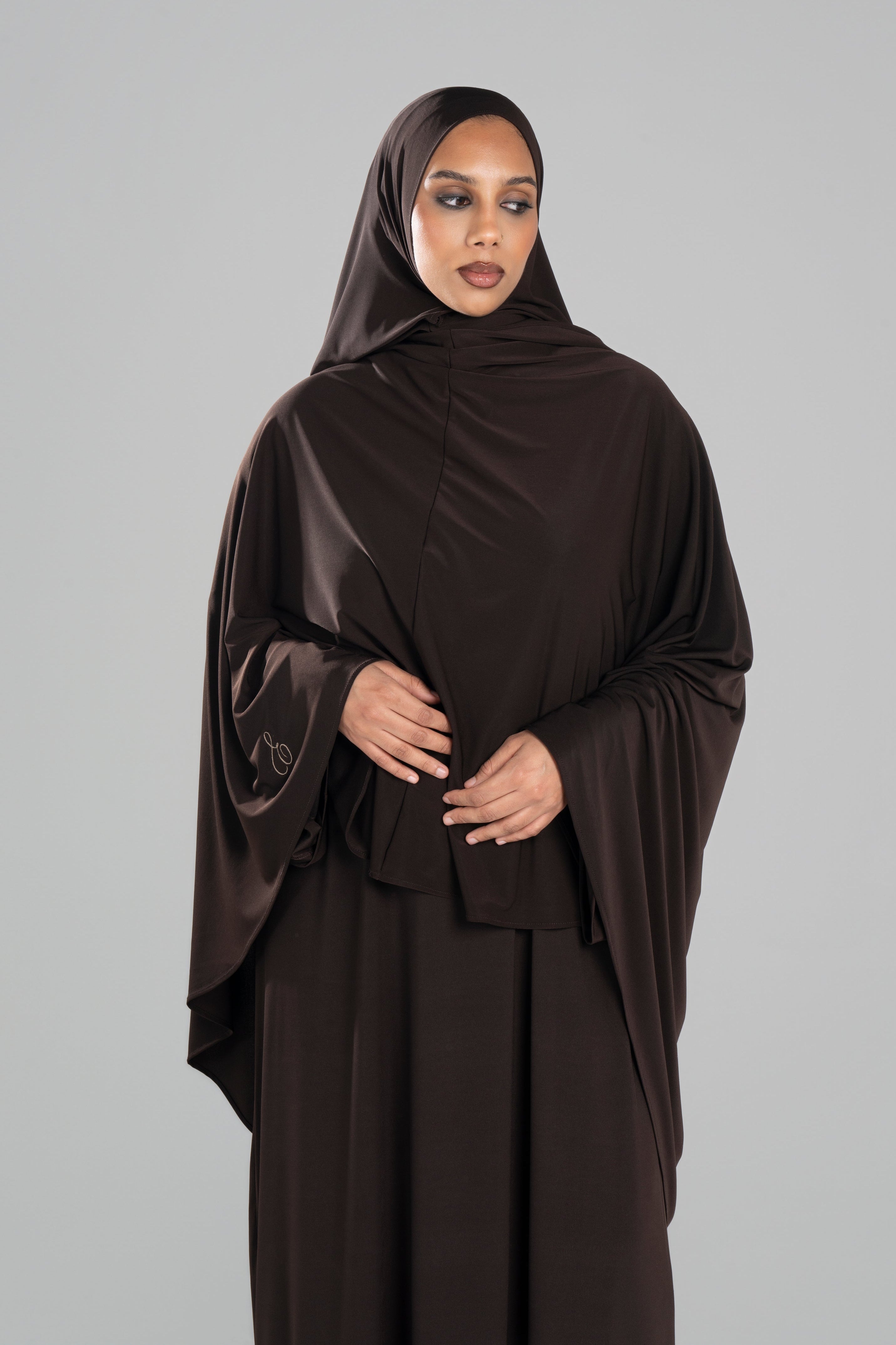 JERSEY DRESS [Dark brown]