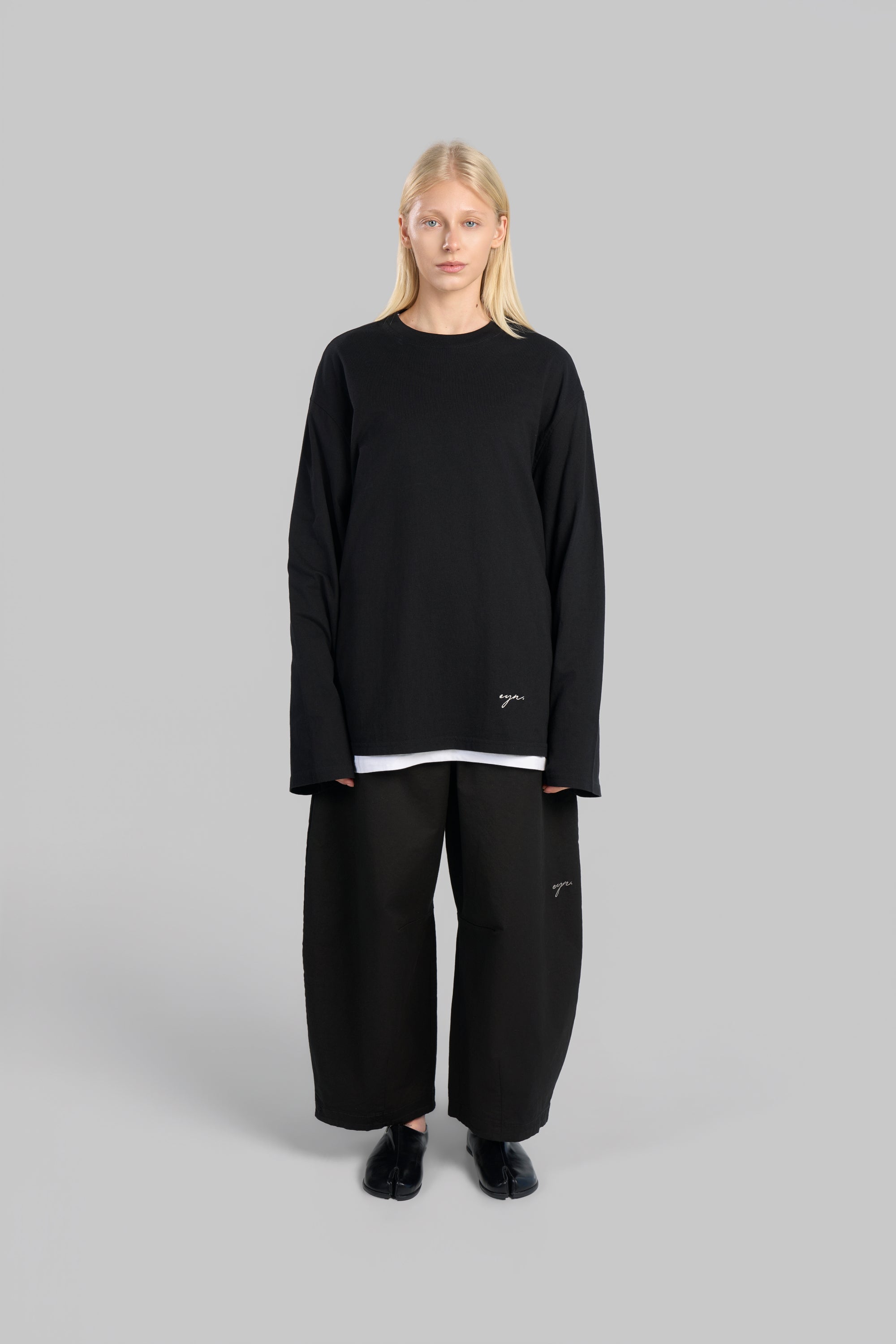 LE PANTALON BARREL COTON [Noir]