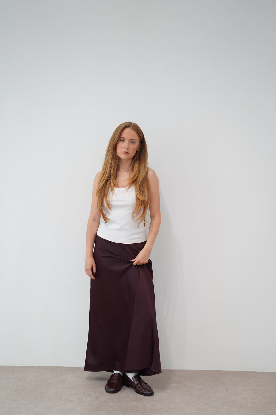 Jupe Satin [Bordeaux]