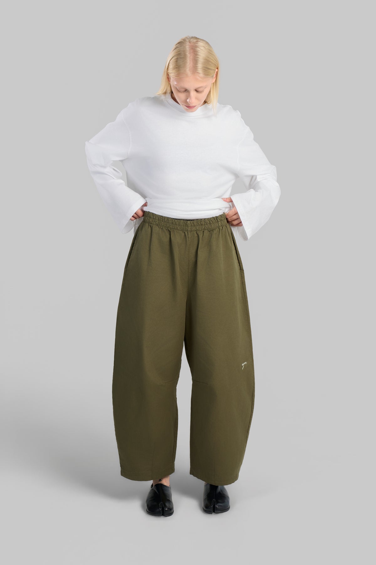 PANTALON BARREL COTON [KAKI]
