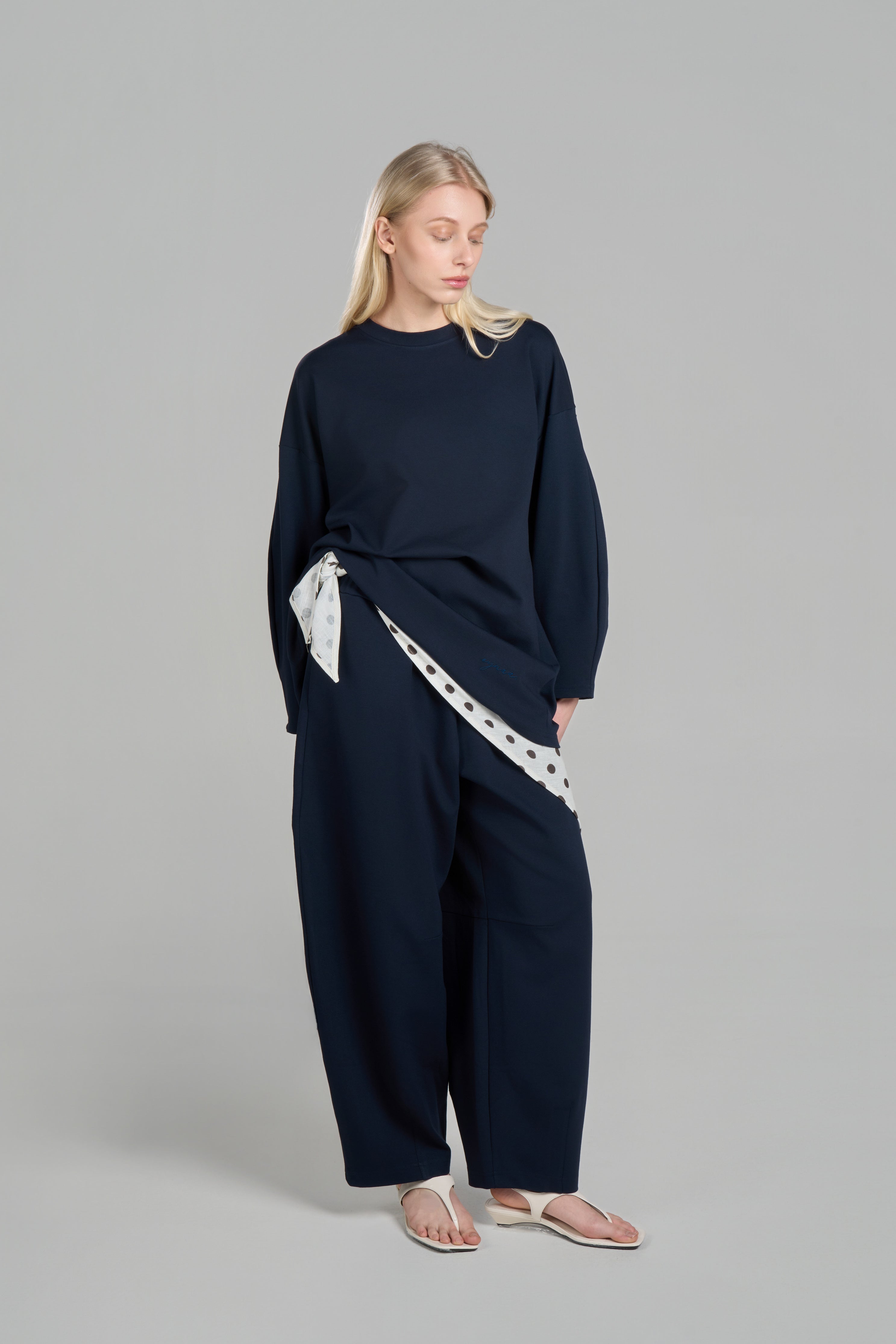 PANTALON BARREL [Navy]