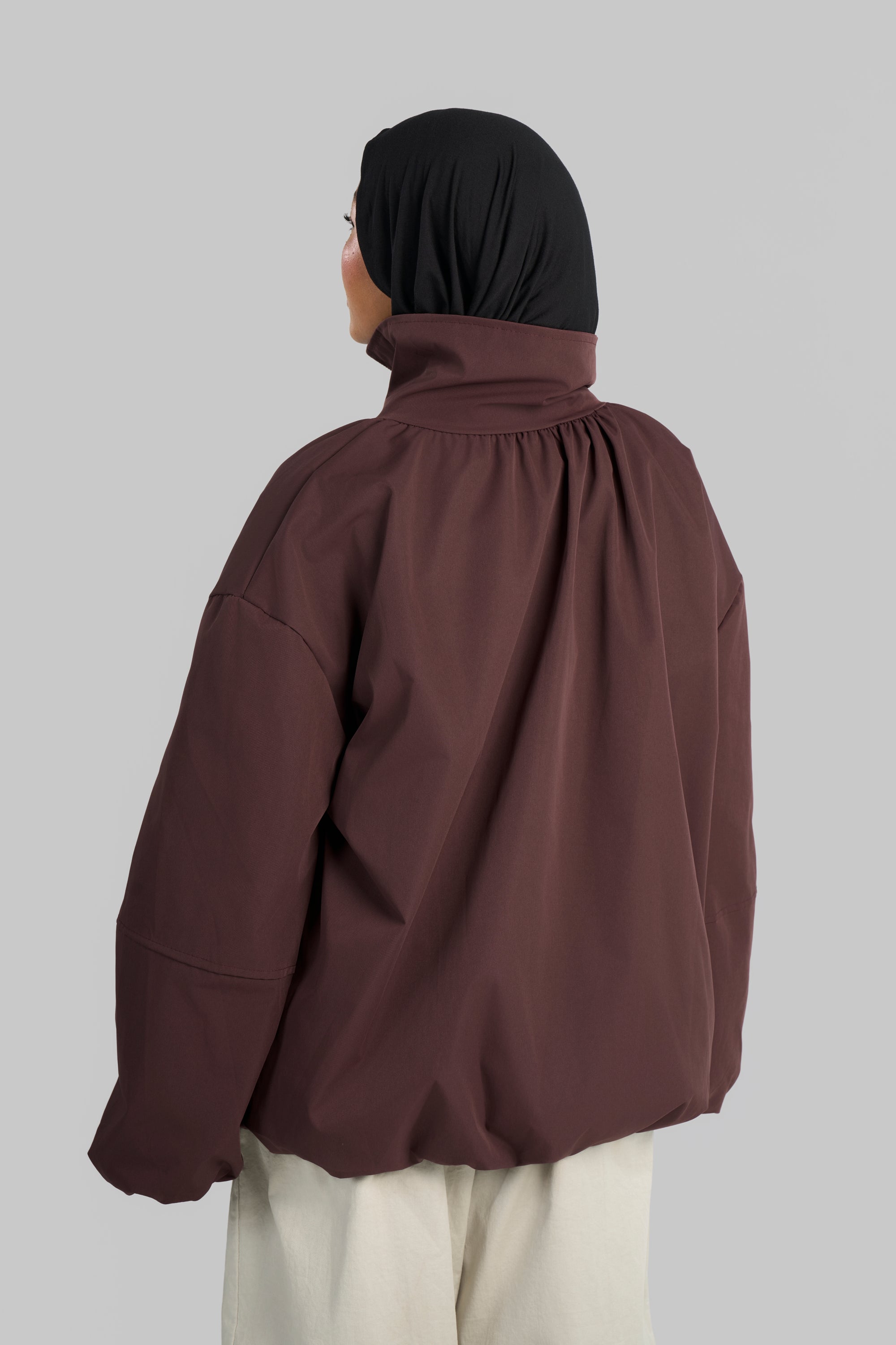 VESTE BOMBERS OVERSIZE [BORDEAUX]