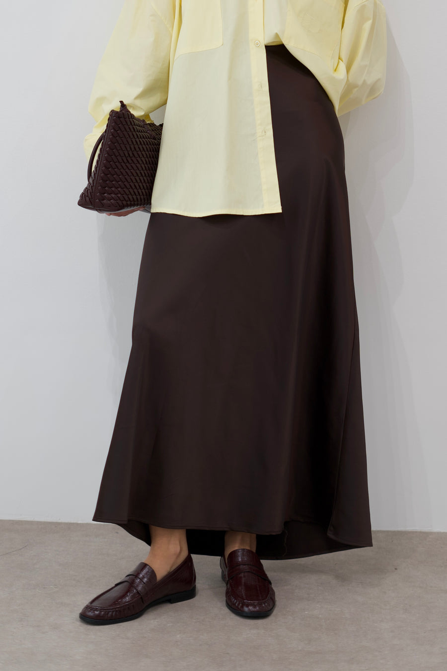 Jupe Satin [Marron]