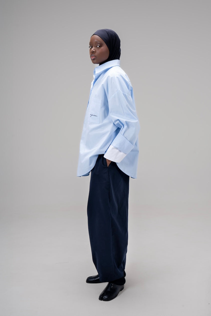 LE PANTALON BARREL [MARINE]