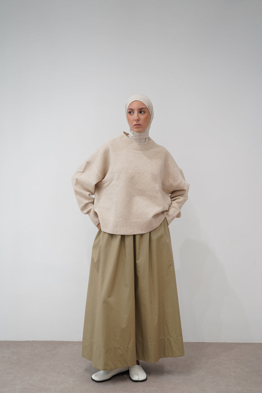 Jupe Trapèze [Taupe clair]