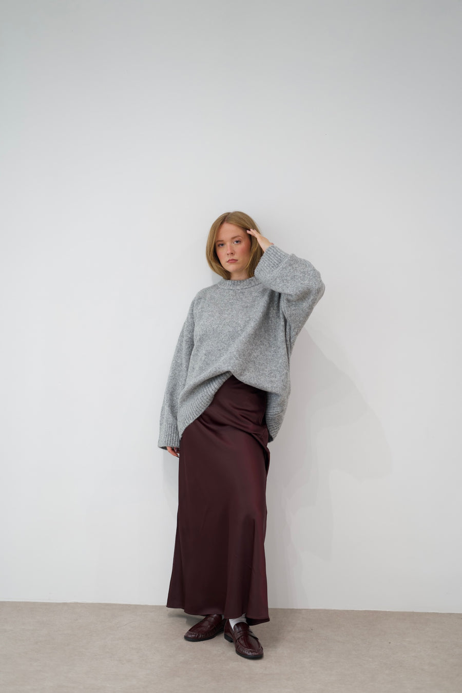 Jupe Satin [Bordeaux]