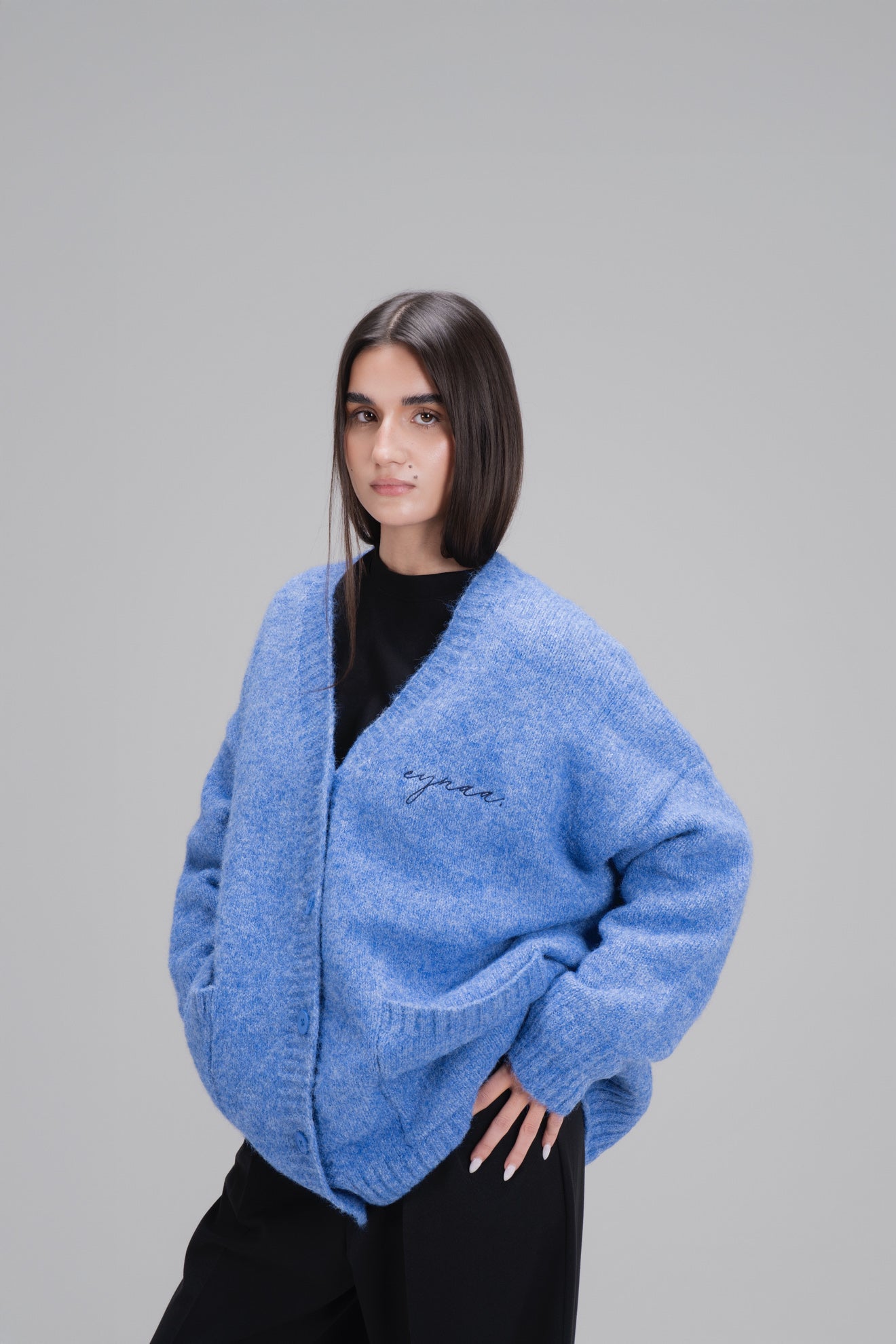 CARDIGAN OVER [BLEU]
