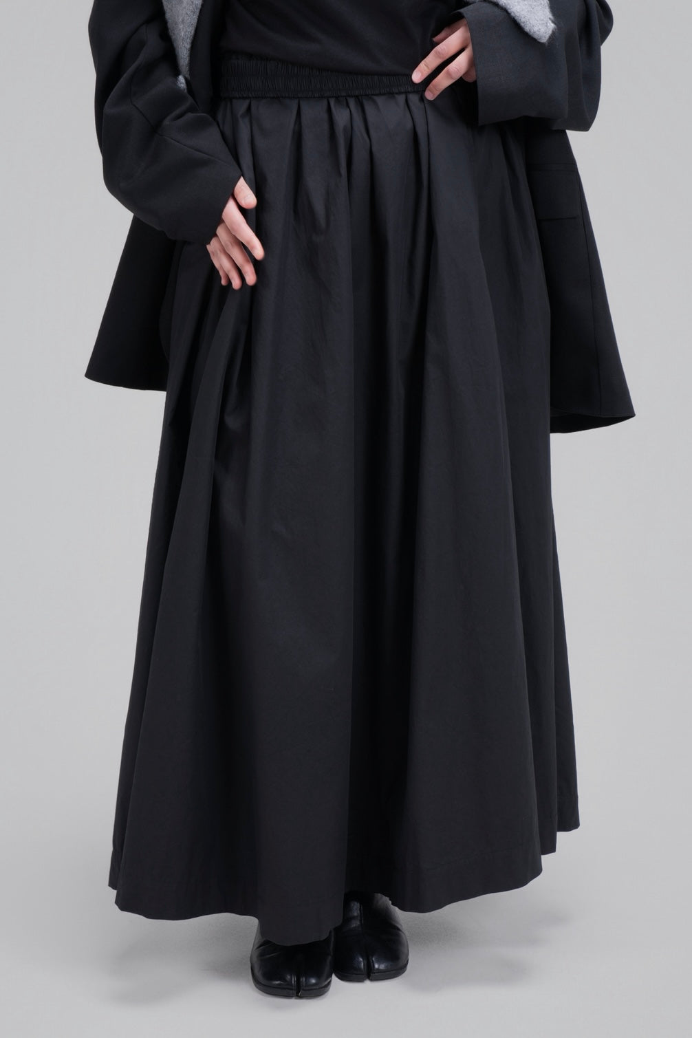 JUPE TRAPÈZE [NOIR]