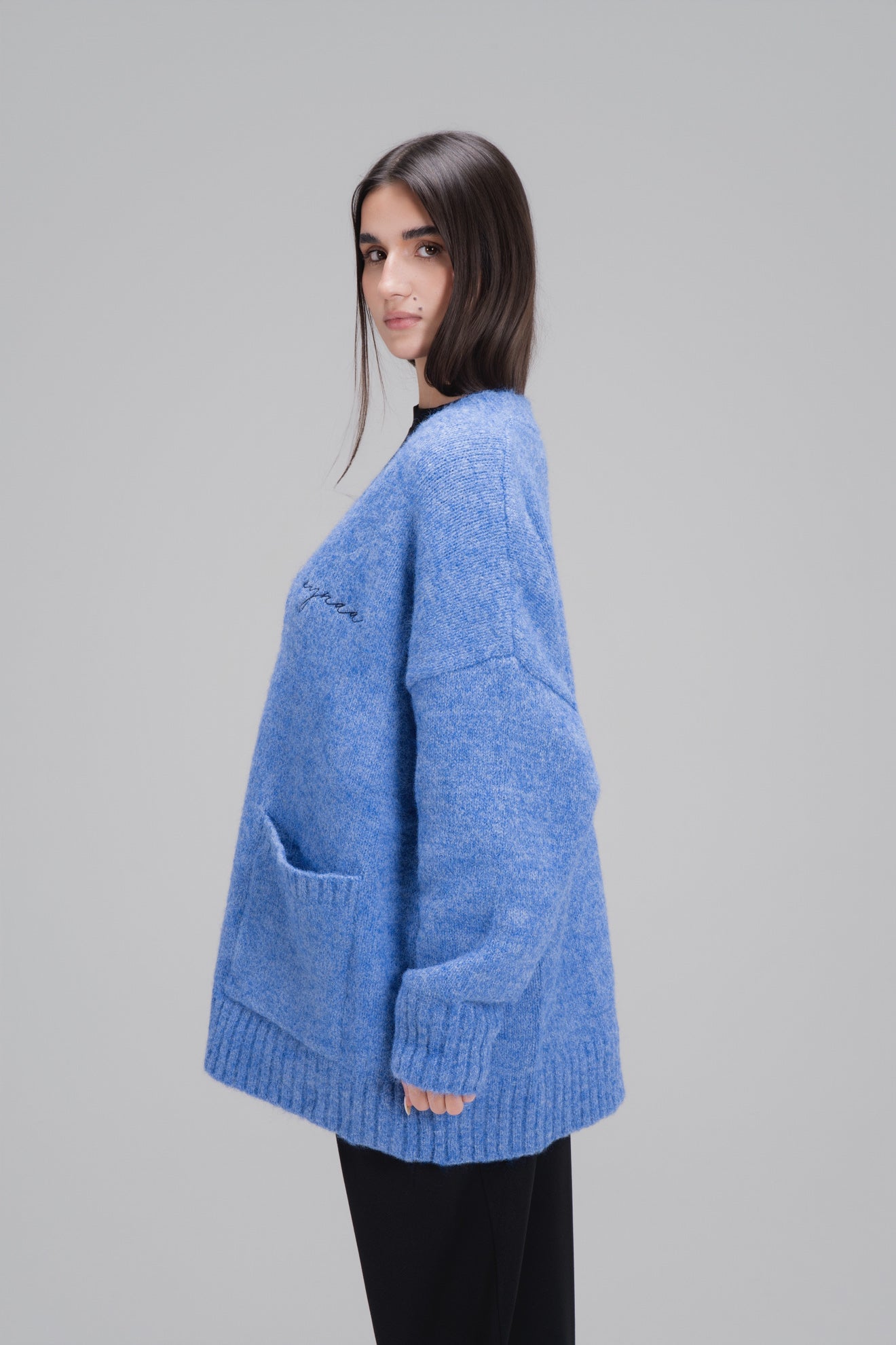 CARDIGAN OVER [BLEU]