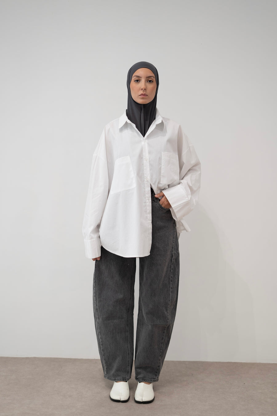 Le Jean Barrel [Gris]