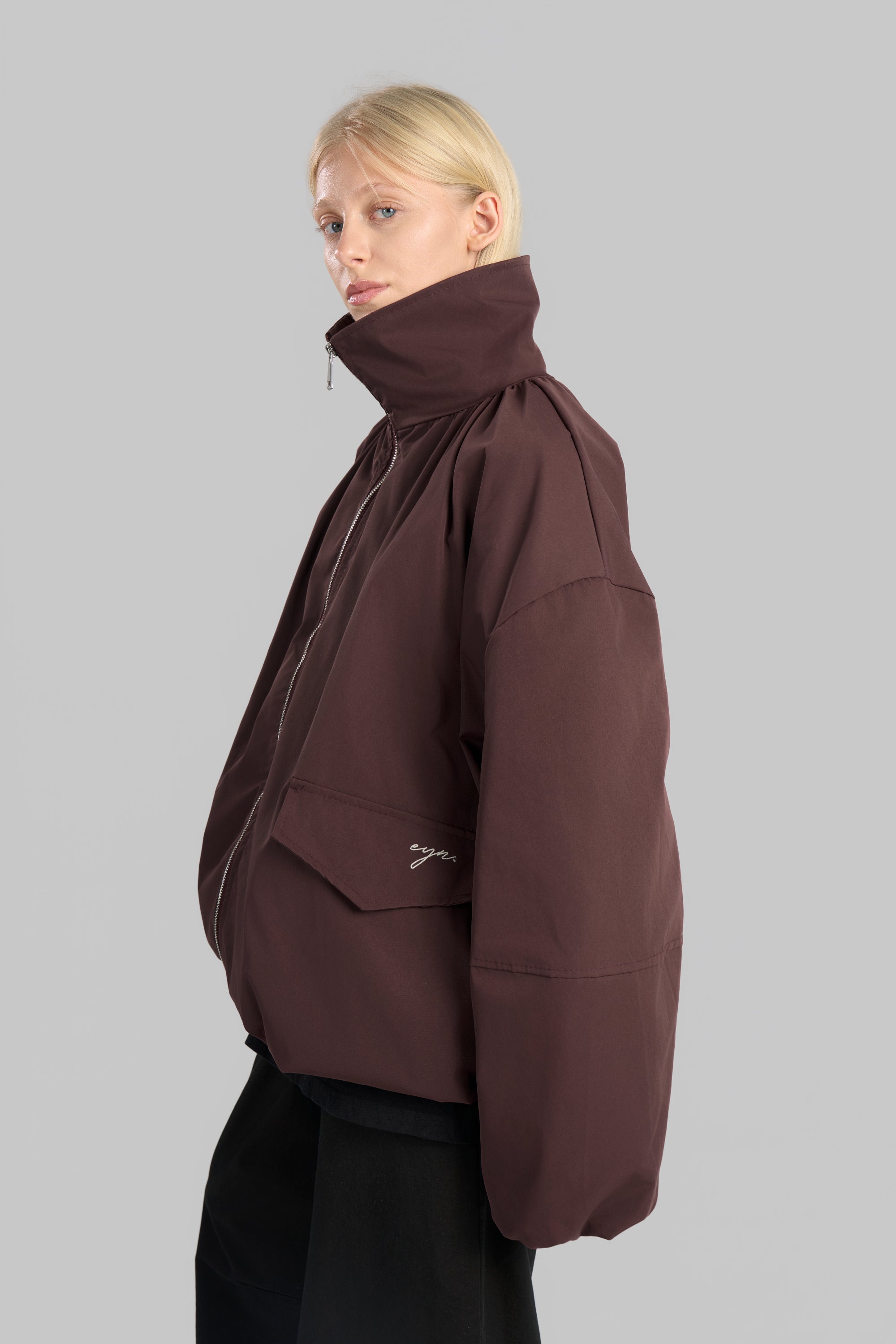 VESTE BOMBERS OVERSIZE [BORDEAUX]