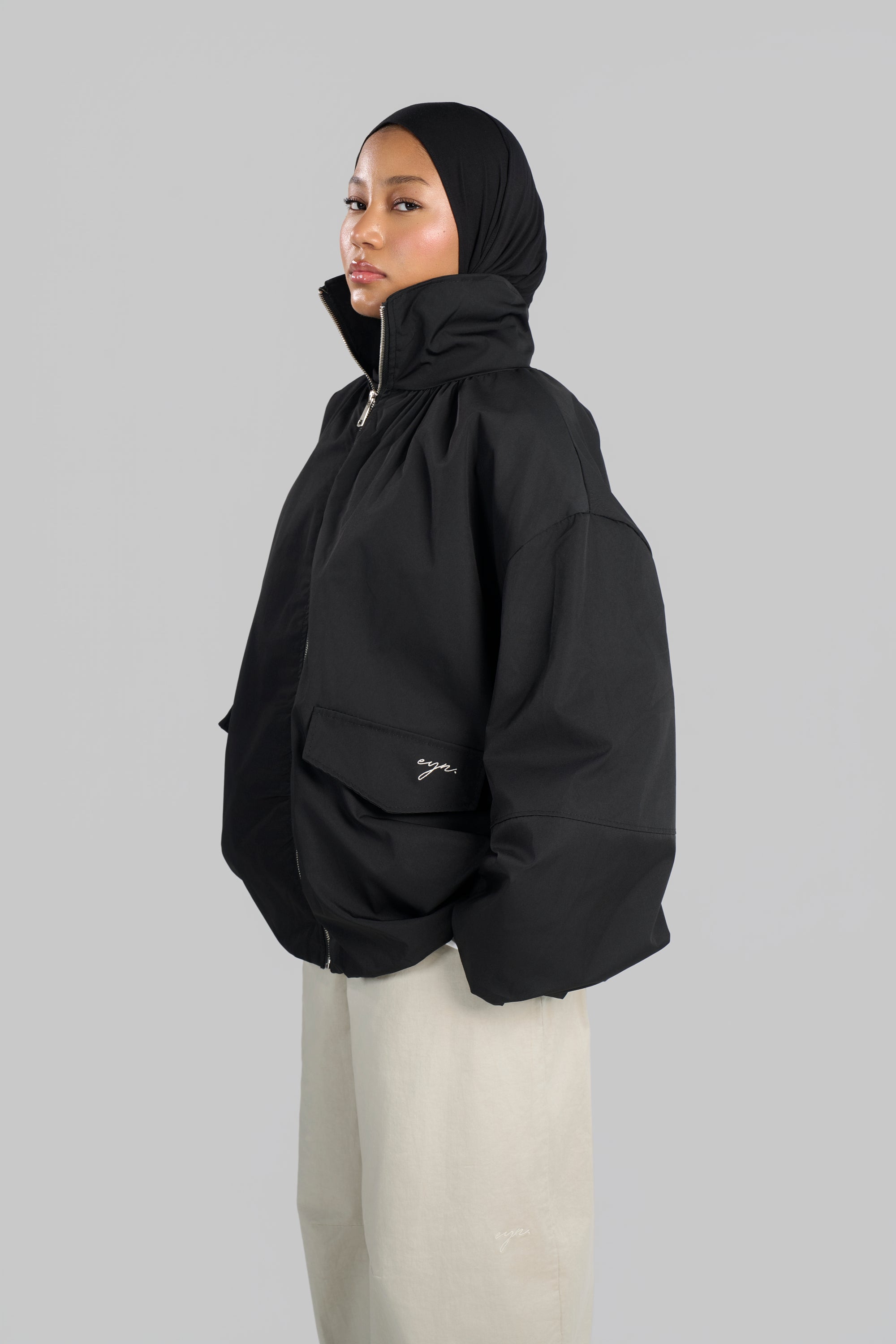 VESTE BOMBERS OVERSIZE [NOIR]