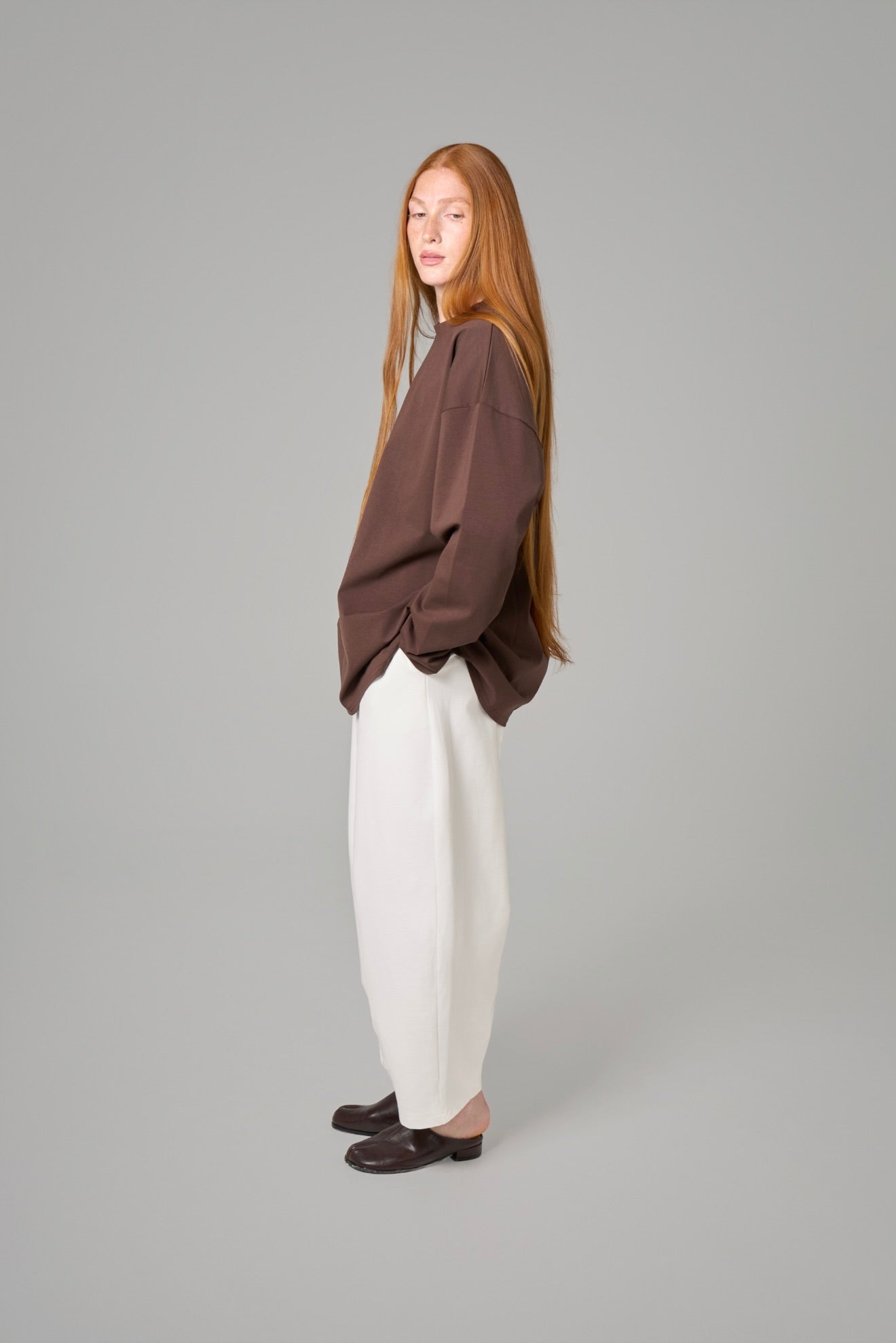 T-SHIRT MANCHES LONGUES  ESSENTIAL [Marron]