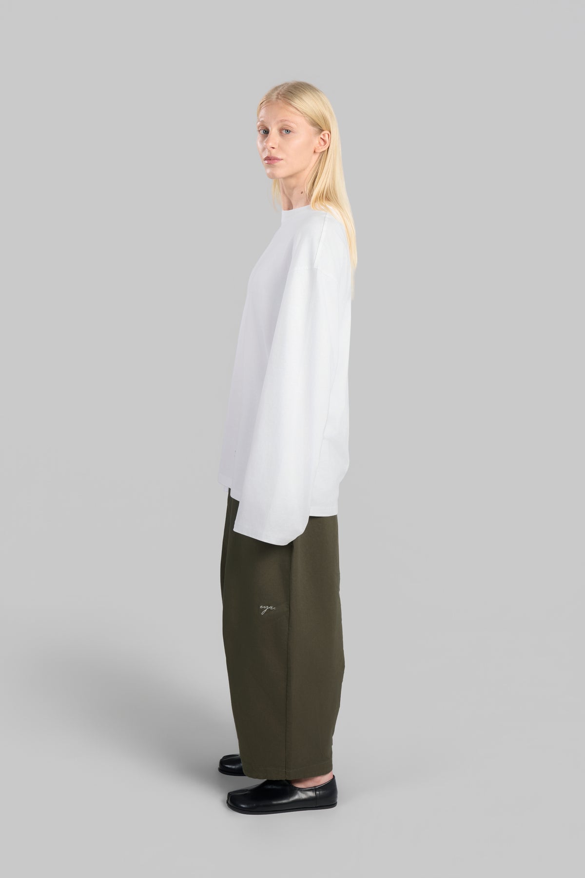 PANTALON BARREL COTON [KAKI]