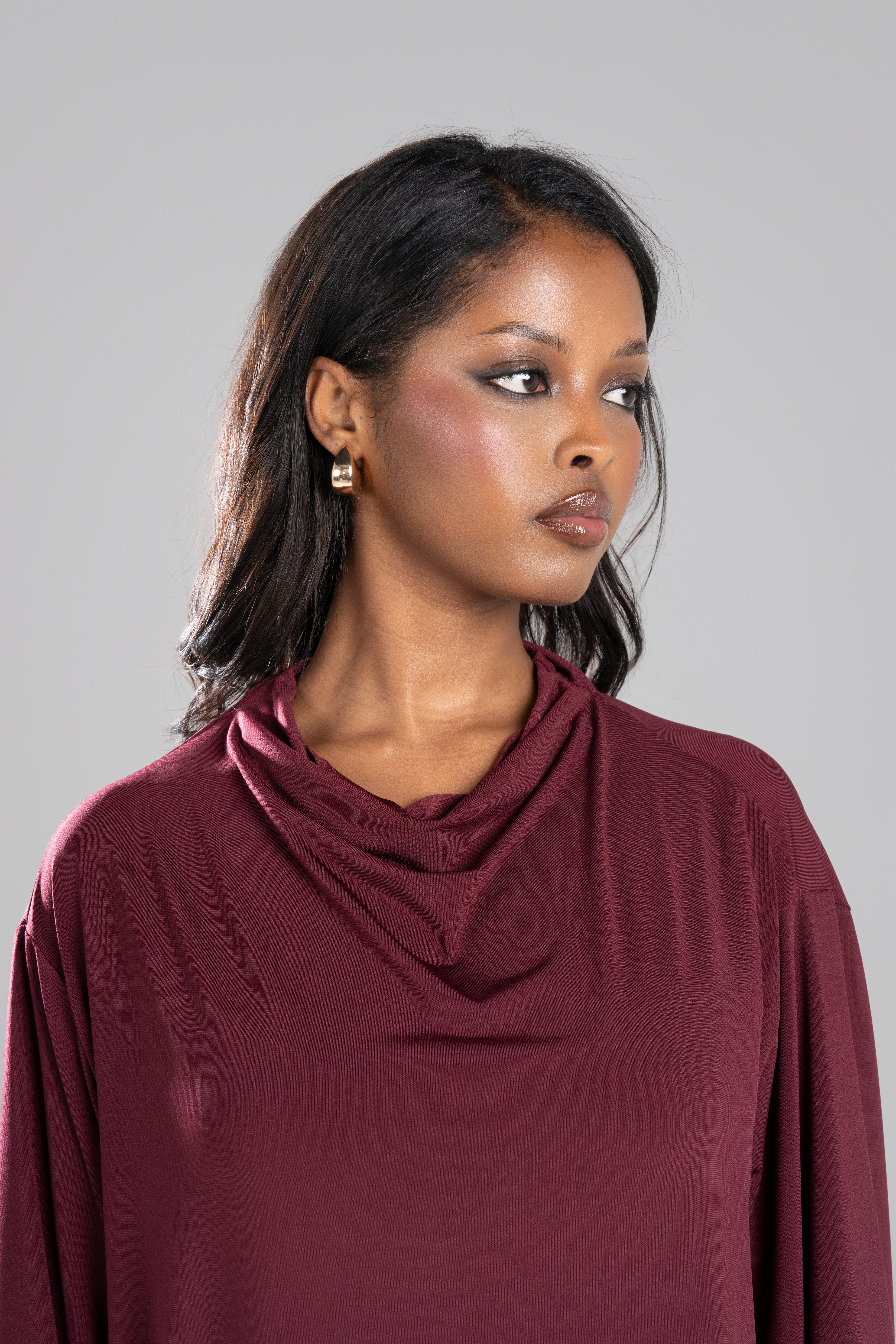 JERSEY DRESS [Bordeaux]