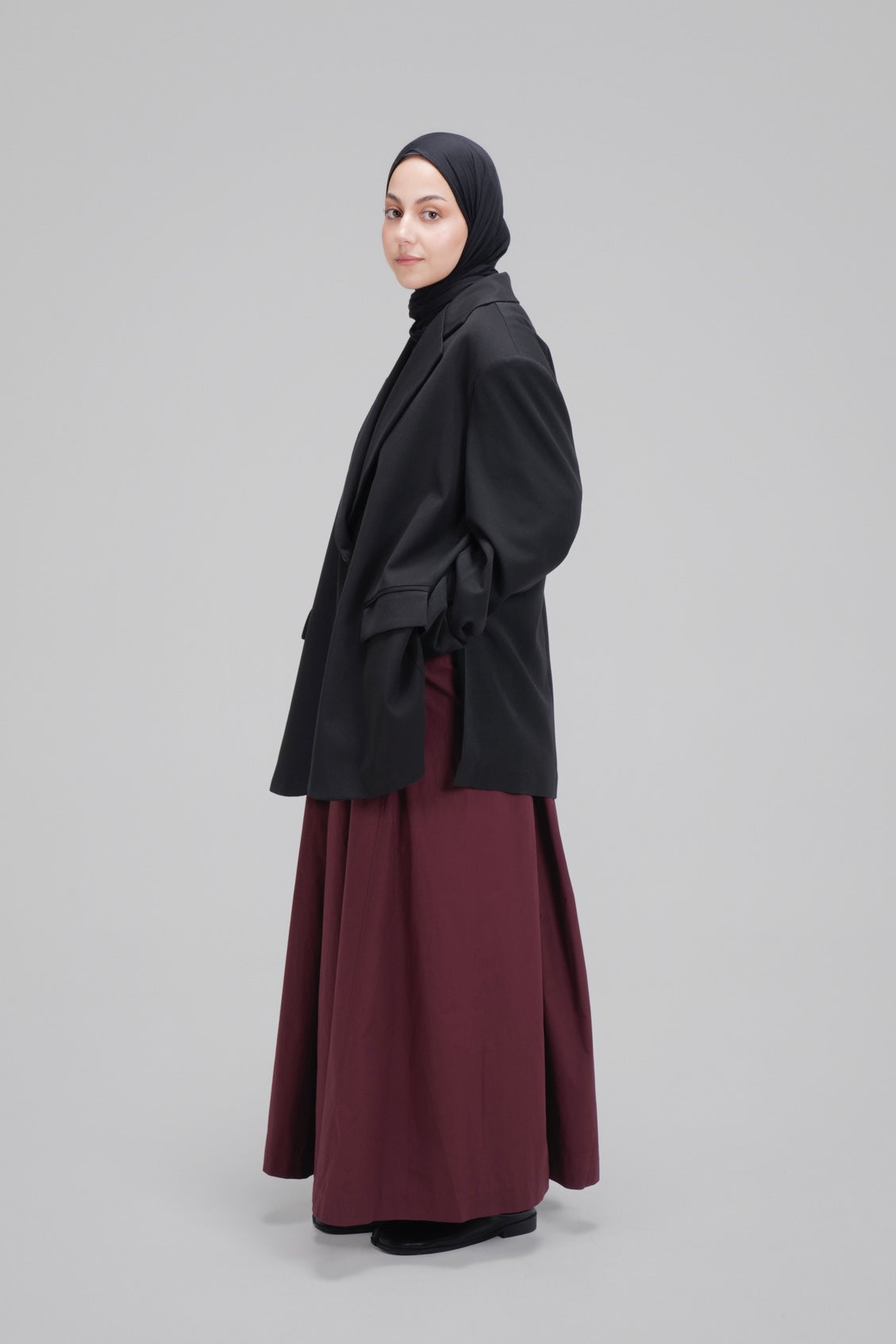 JUPE TRAPÈZE [BORDEAUX]