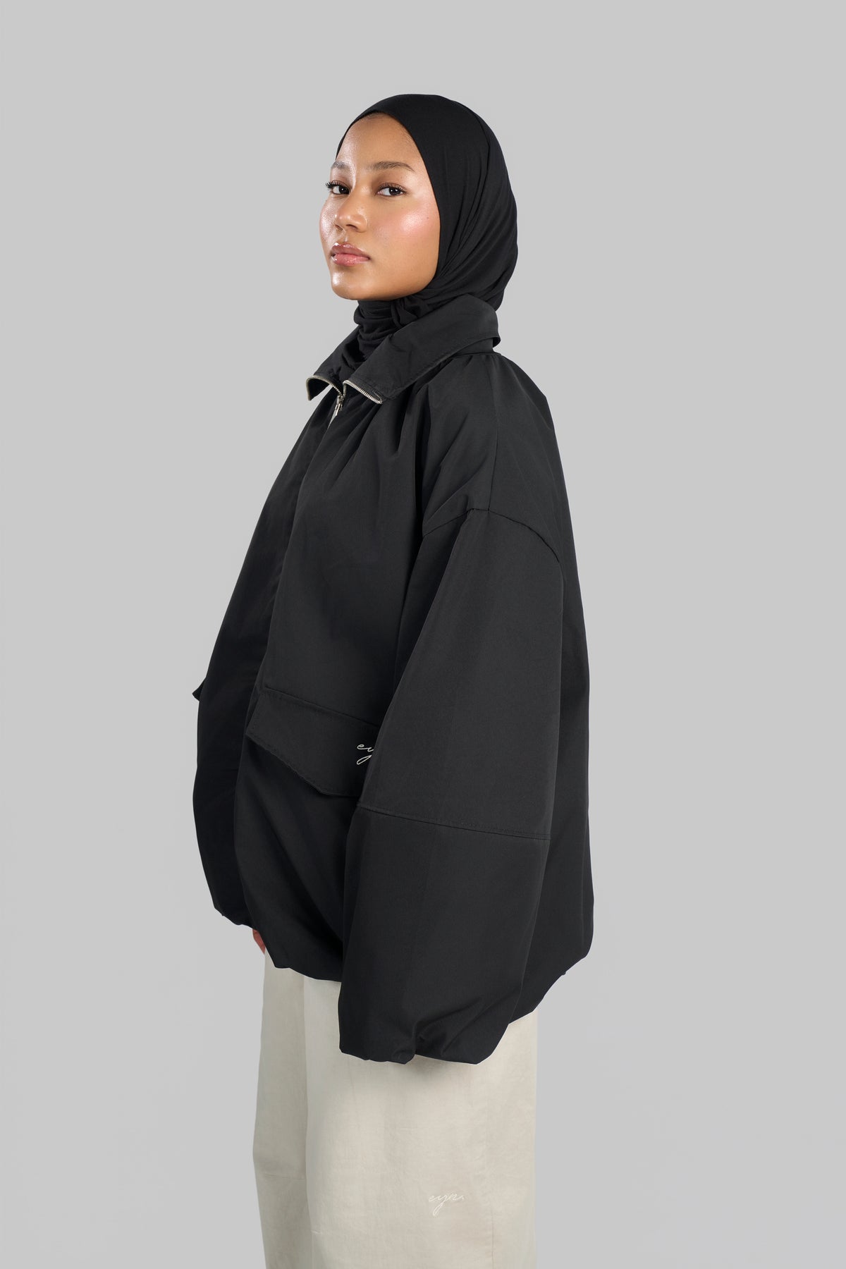 VESTE BOMBERS OVERSIZE [NOIR]