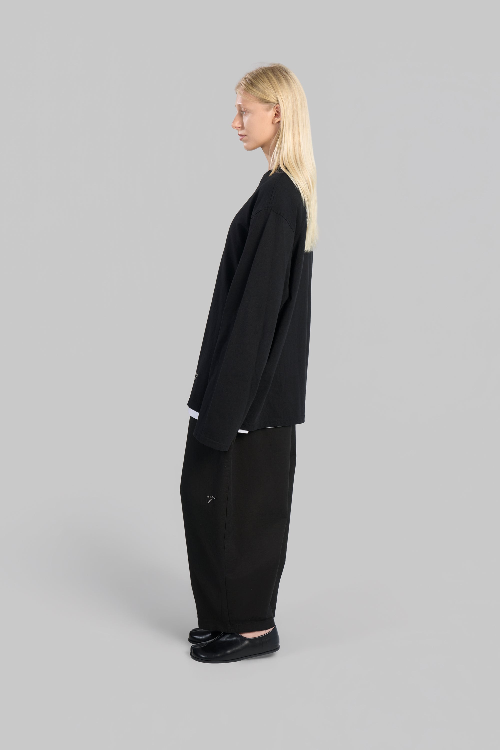 LE PANTALON BARREL COTON [Noir]