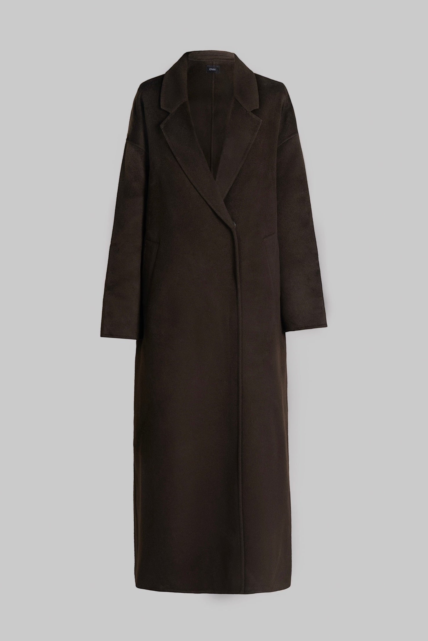 MANTEAU PURE LAINE [MARRON]