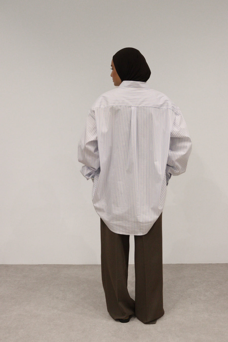 Chemise à épaulettes [Blanc Rayé]