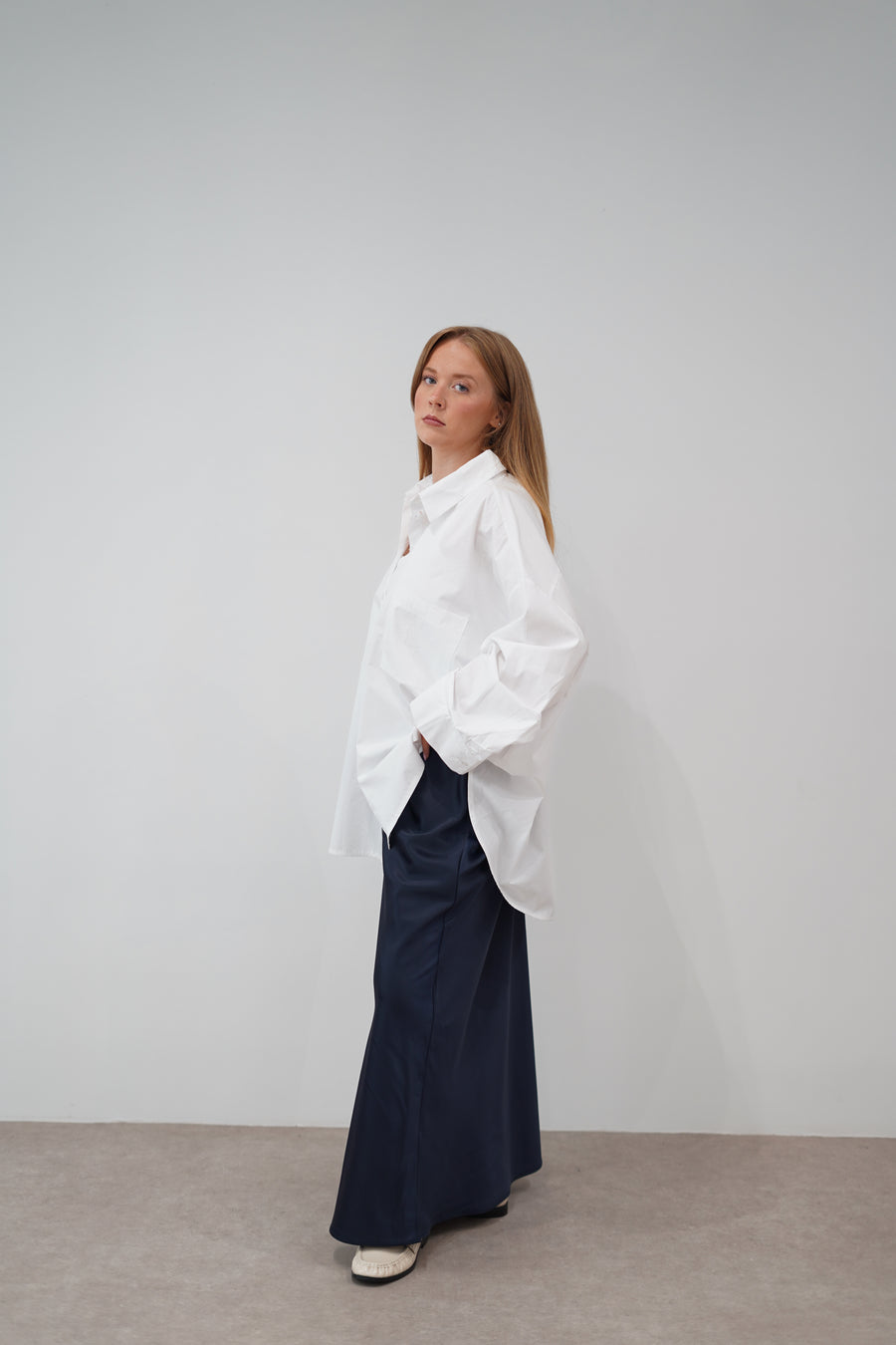 Jupe Satin [Navy]