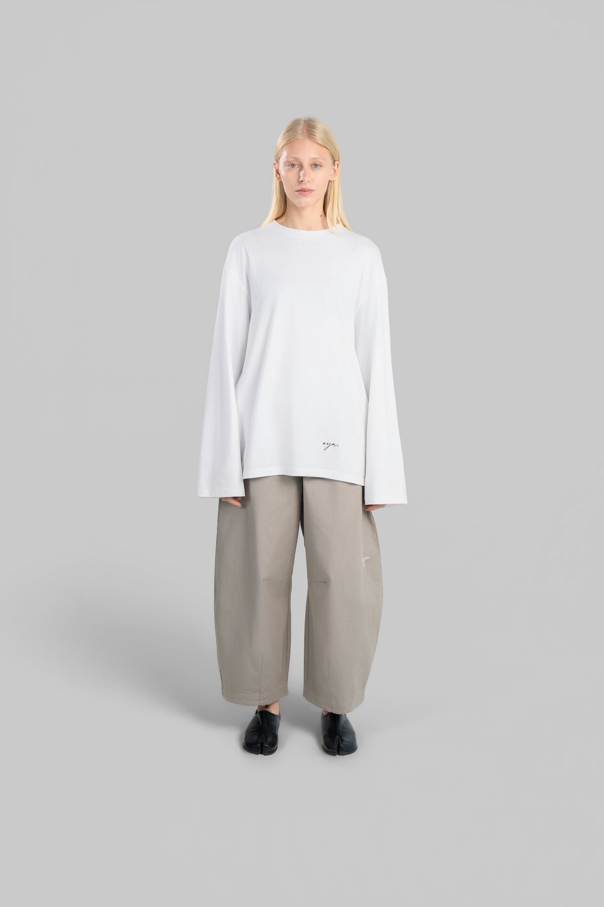 PANTALON BARREL COTON [TAUPE]