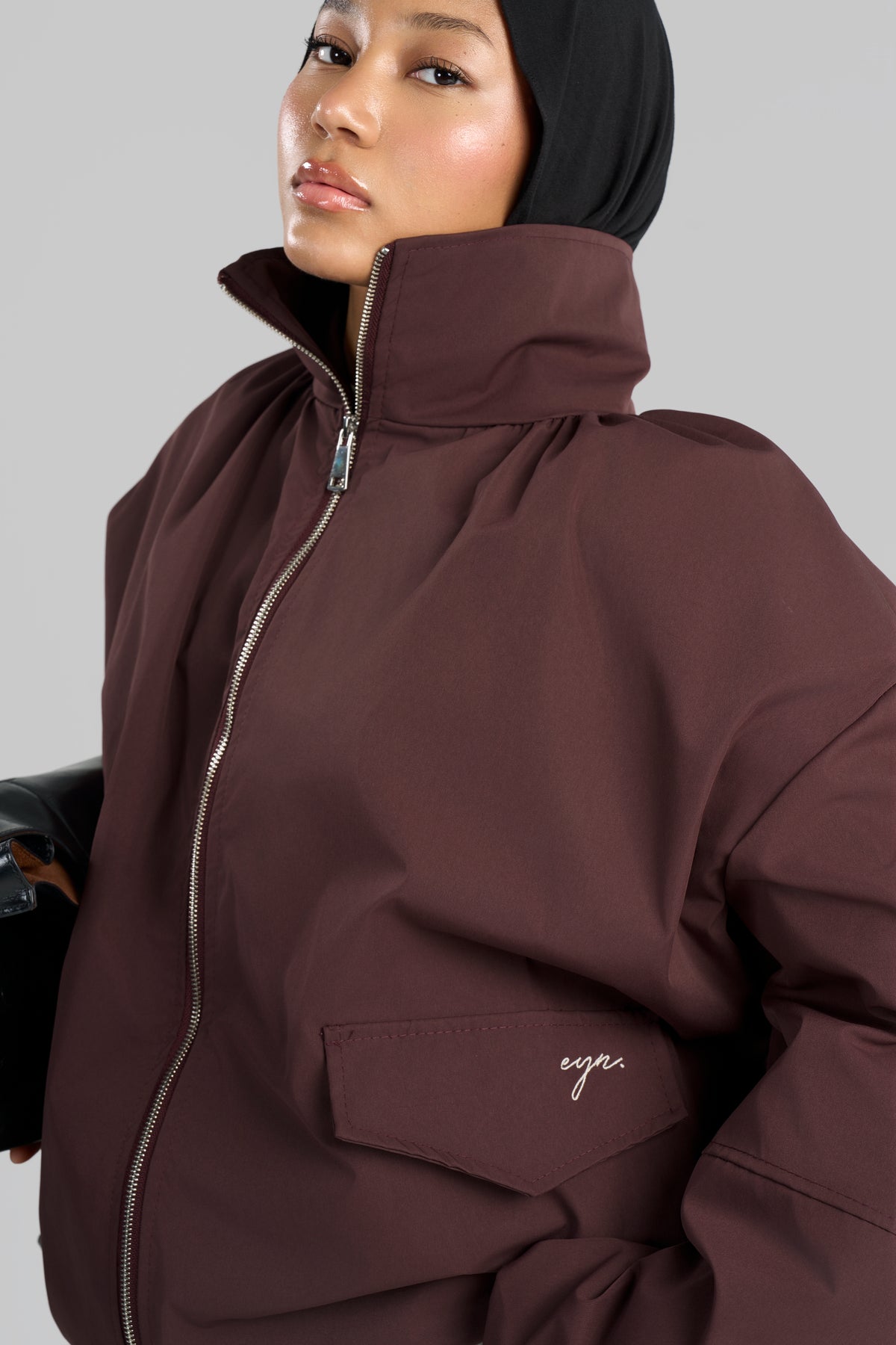 VESTE BOMBERS OVERSIZE [BORDEAUX]