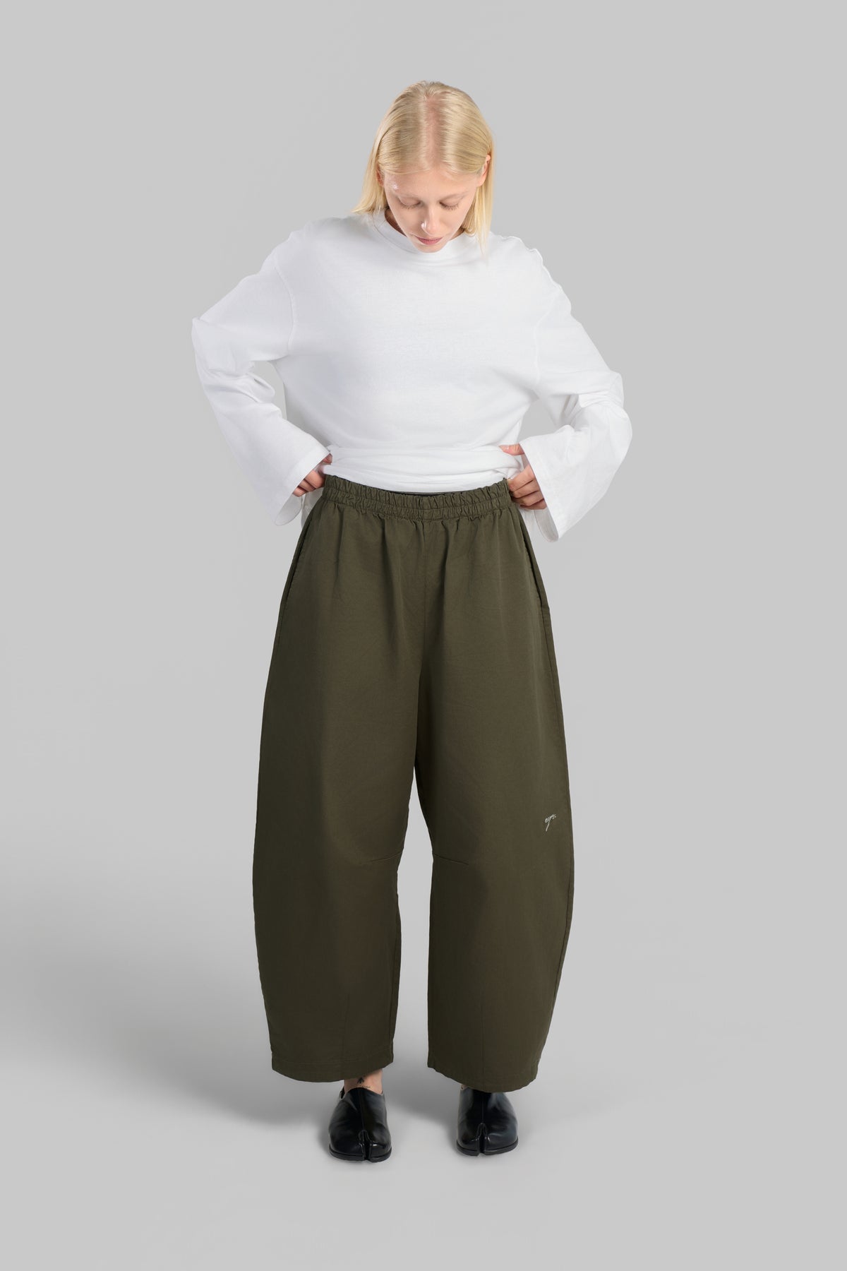 PANTALON BARREL COTON [KAKI]