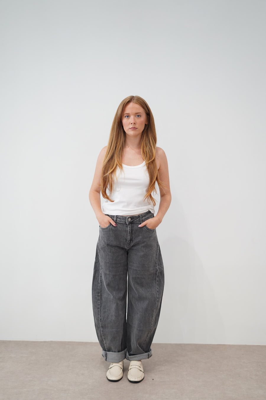 Le Jean Barrel [Gris]