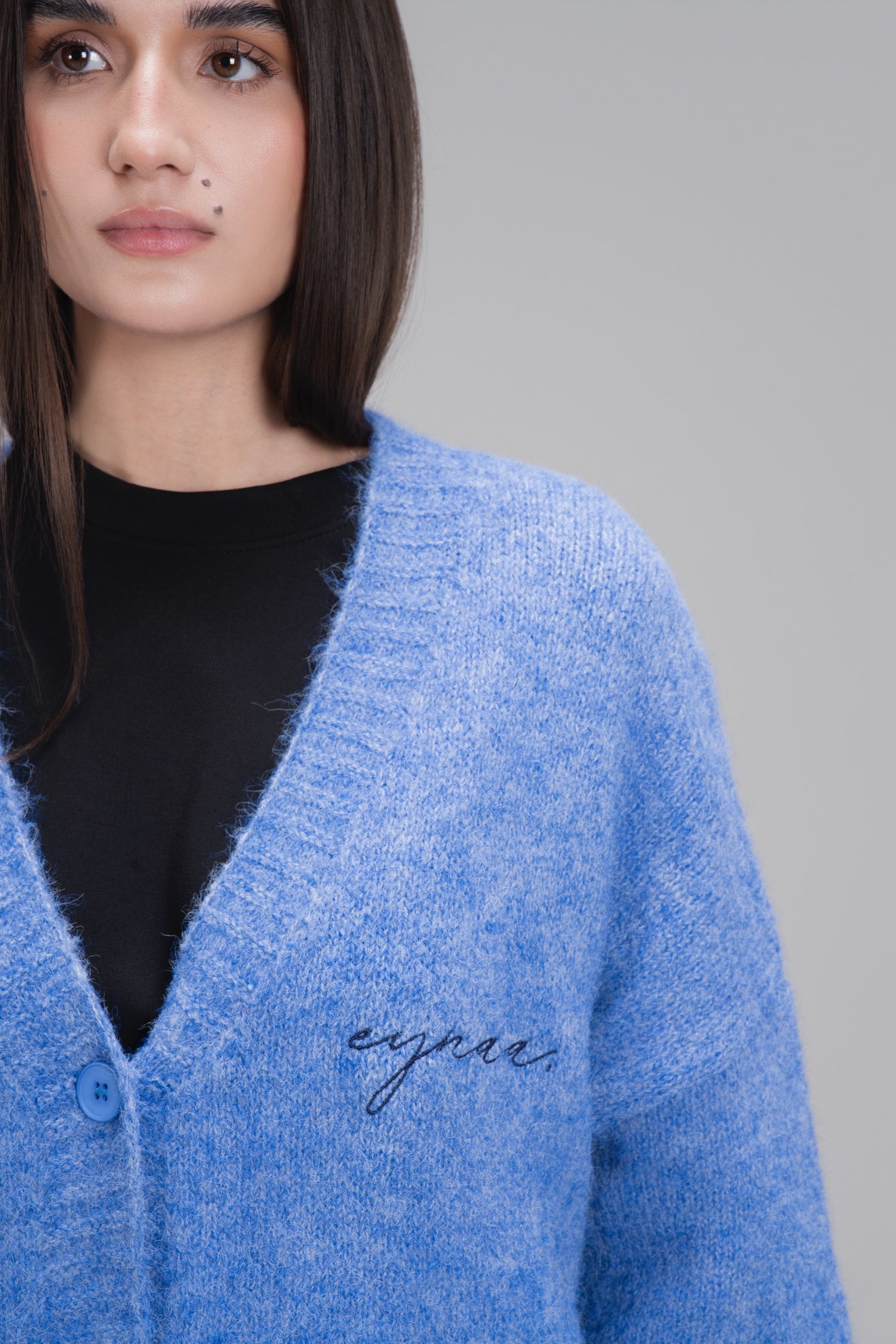 CARDIGAN OVER [BLEU]