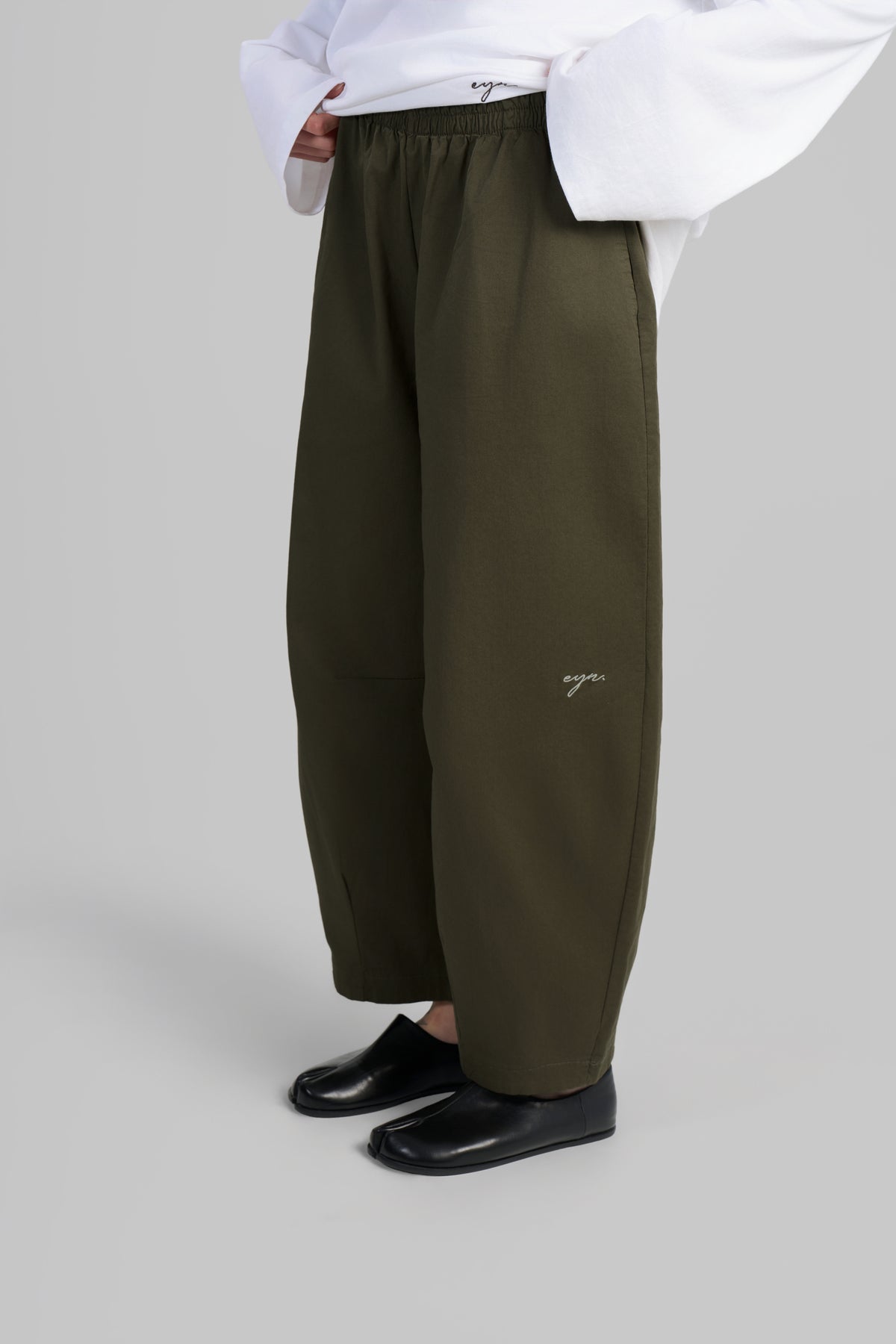 PANTALON BARREL COTON [KAKI]