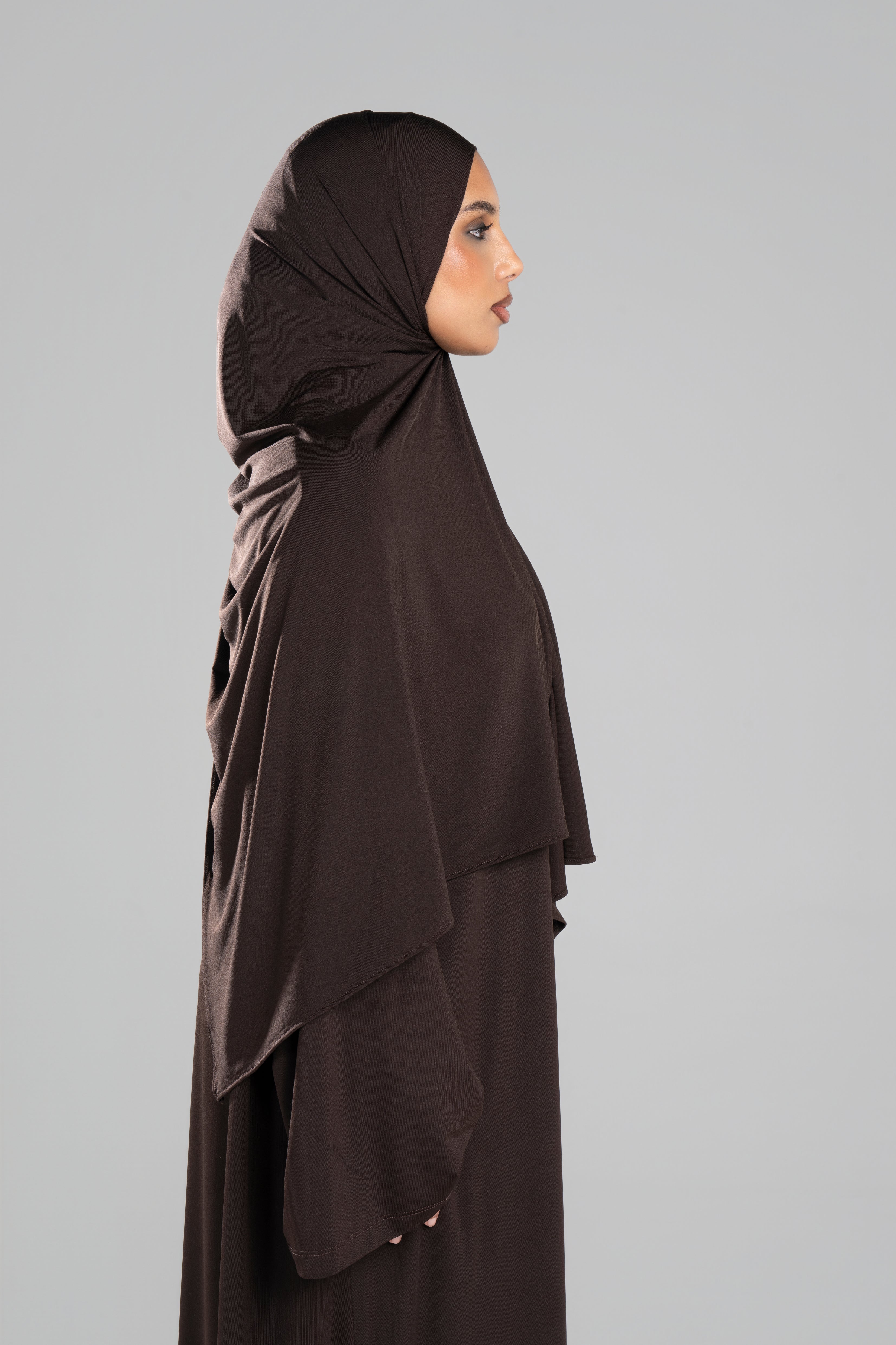 JERSEY HIJAB [Dark brown]