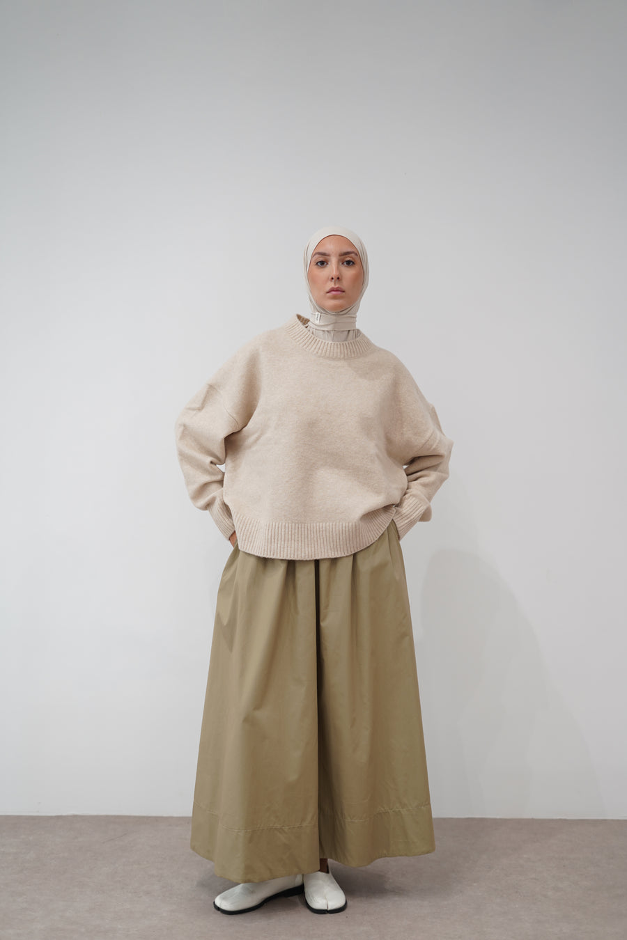Jupe Trapèze [Taupe clair]