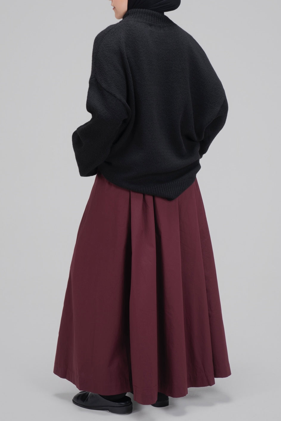 JUPE TRAPÈZE [BORDEAUX]