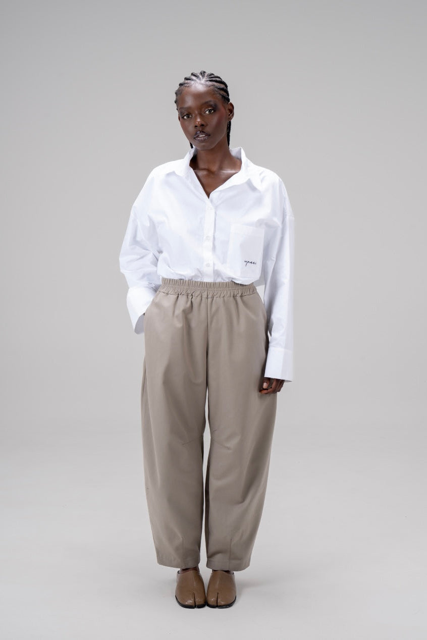 LE PANTALON BARREL [SAUGE]