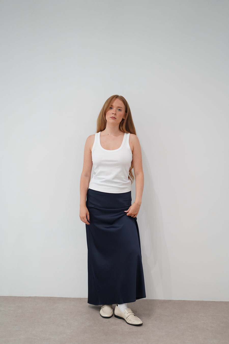 Jupe Satin [Navy]