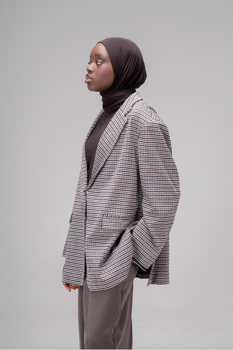 BLAZER LOOSE [PIED-DE-POULE]