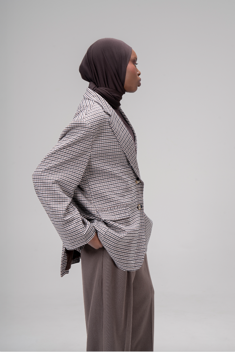 BLAZER LOOSE [PIED-DE-POULE]