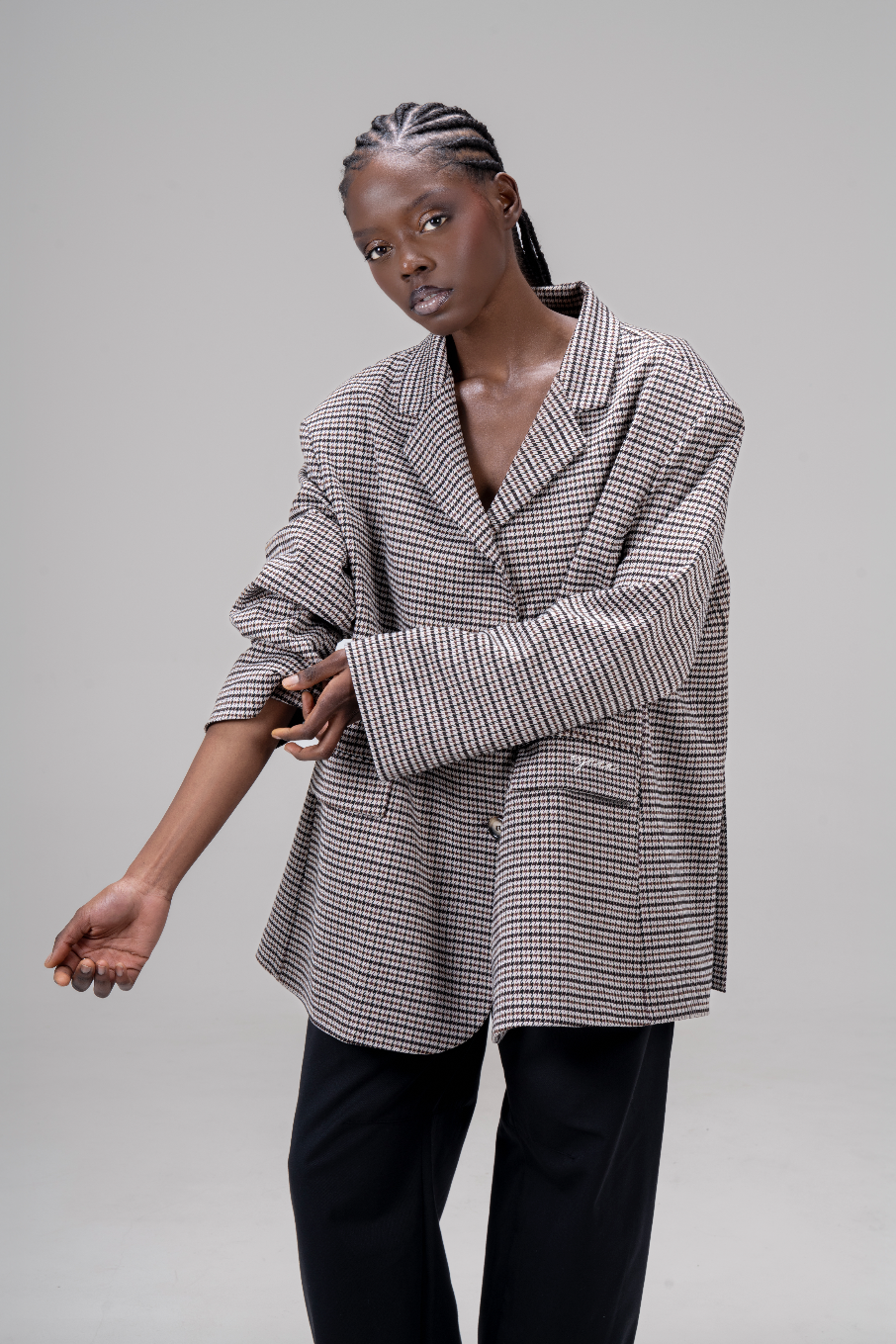 BLAZER LOOSE [PIED-DE-POULE]