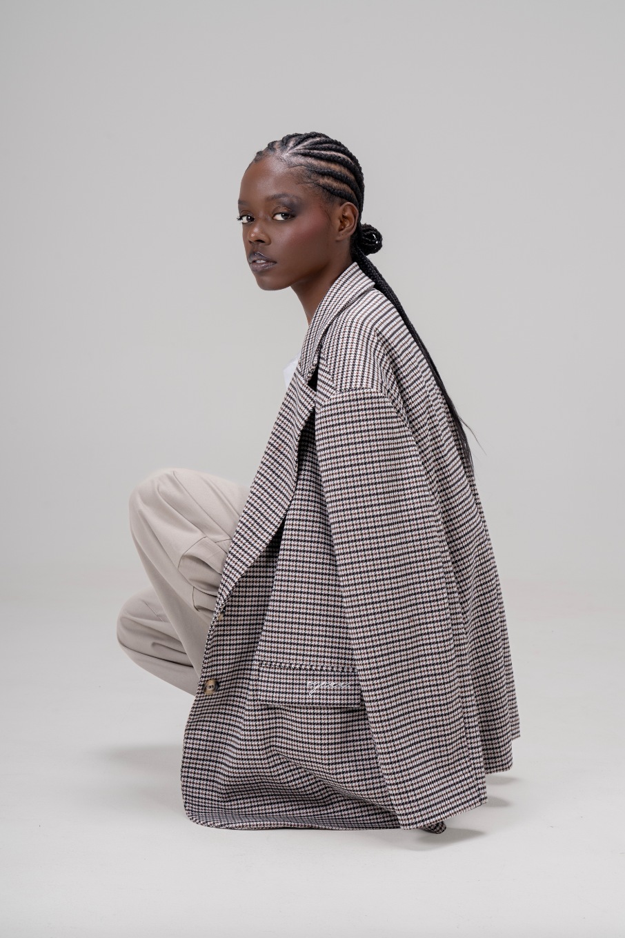 BLAZER LOOSE [PIED-DE-POULE]