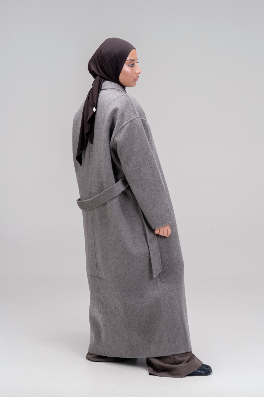 MANTEAU PURE LAINE [TAUPE]