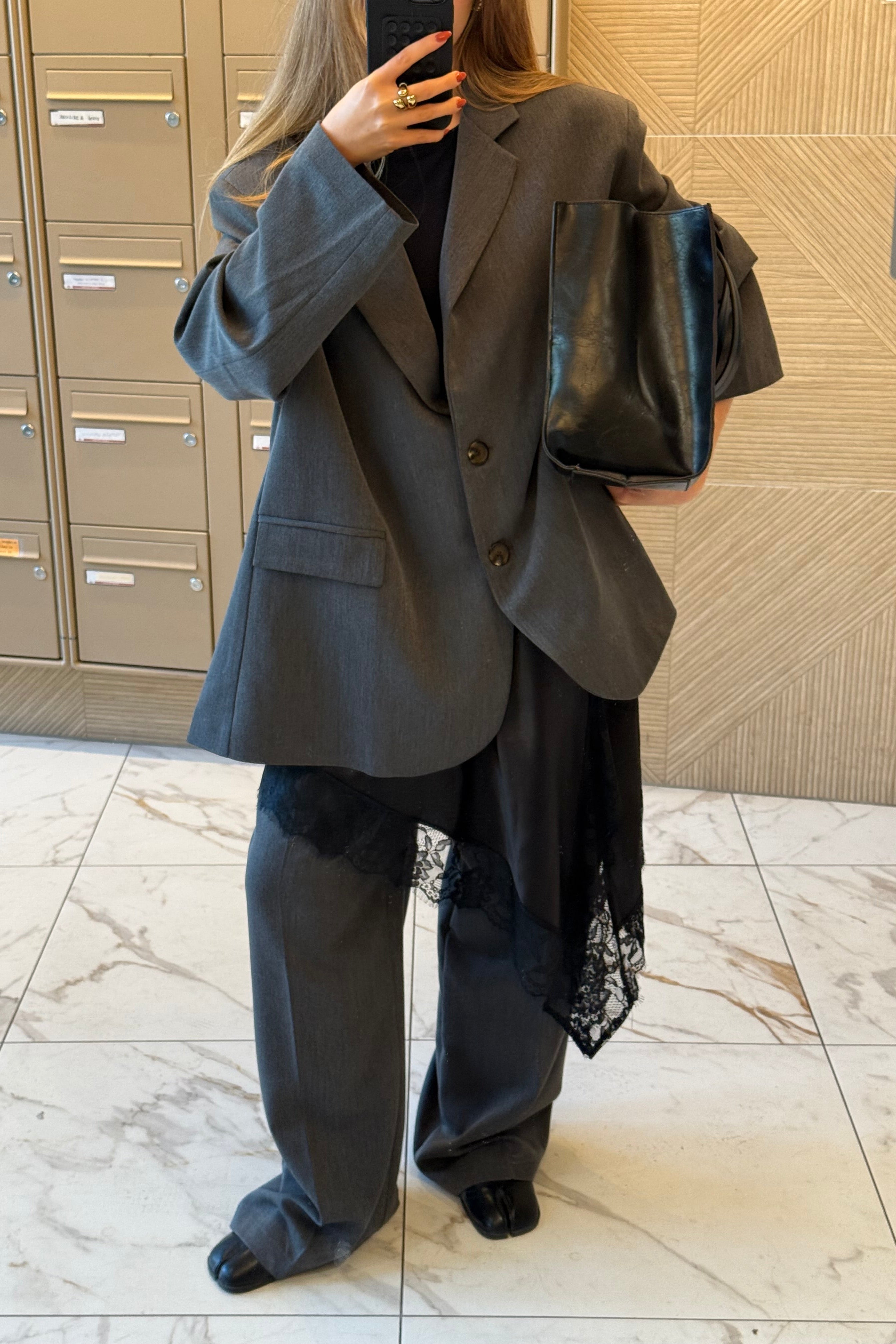 JUPE LAYERING SATIN ASYMÉTRIQUE