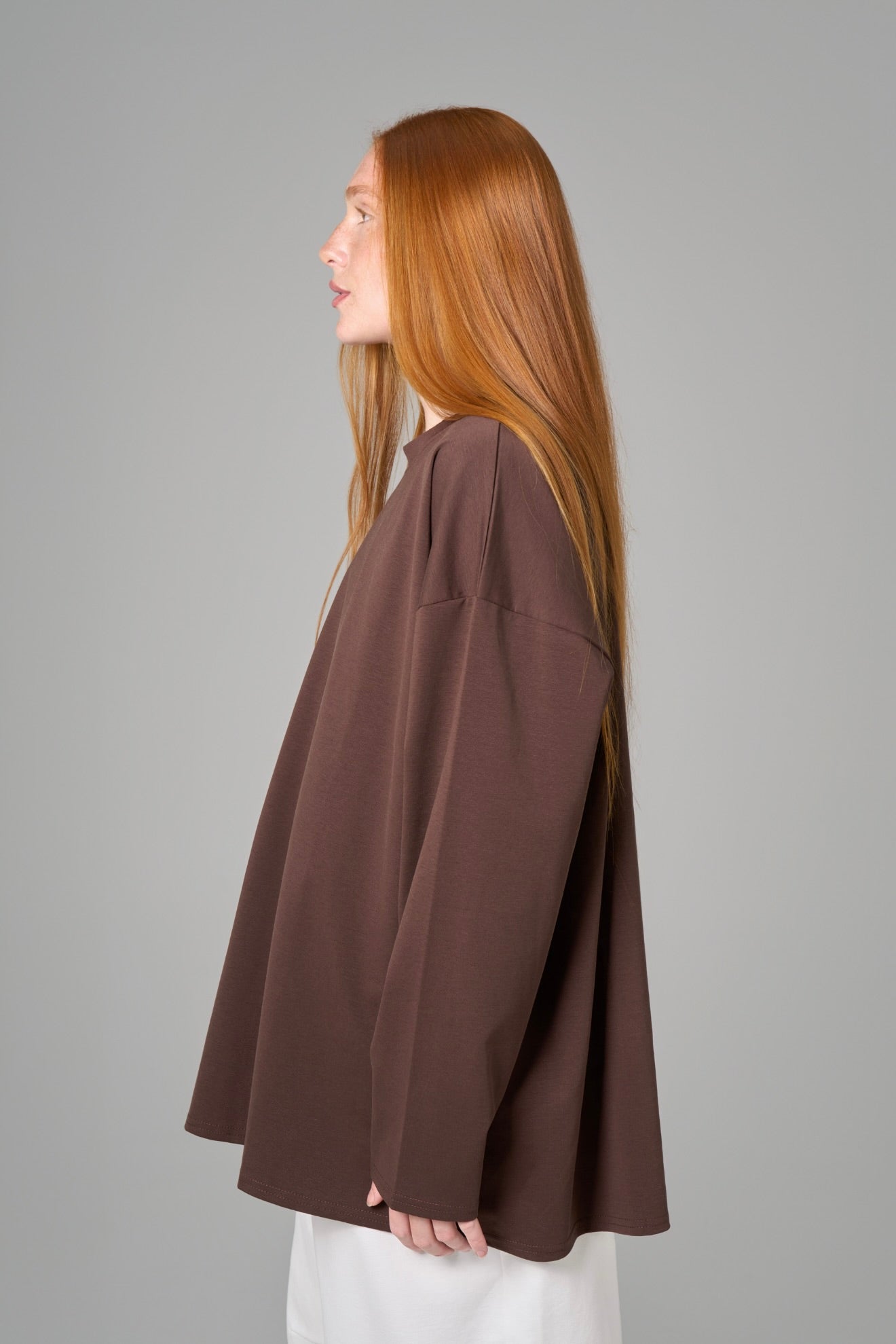 T-SHIRT MANCHES LONGUES  ESSENTIAL [Marron]